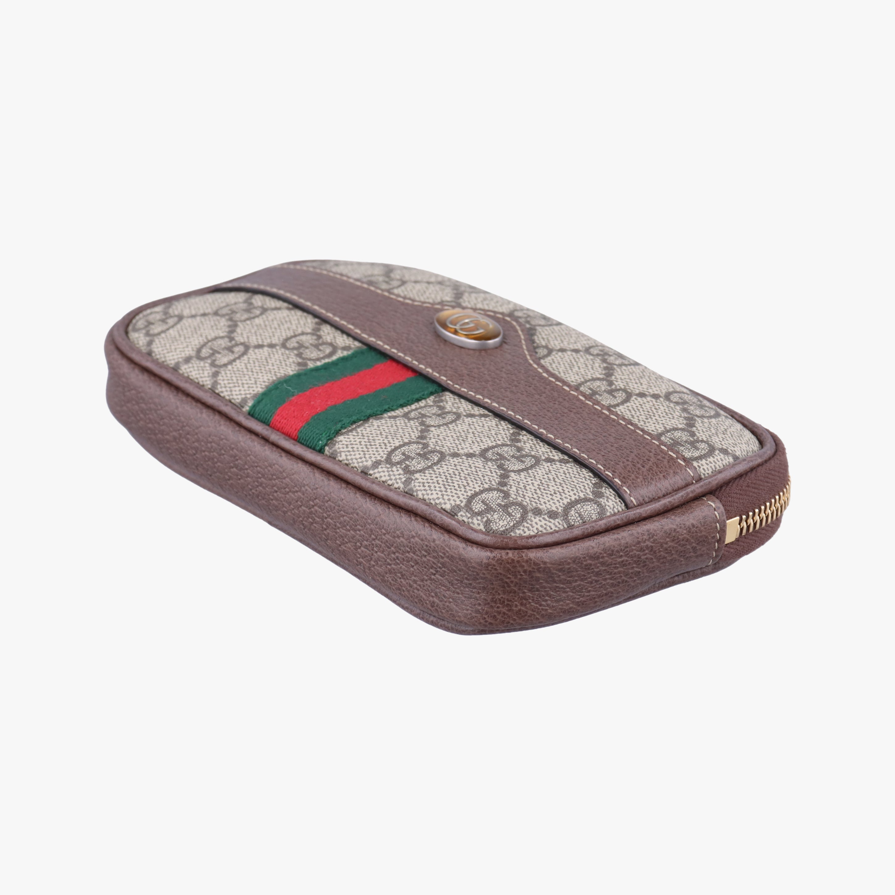 Pre-owned Gucci Ophidia Brown PVC coated canvas 519308 bum bag/waist bag | stylenewstar