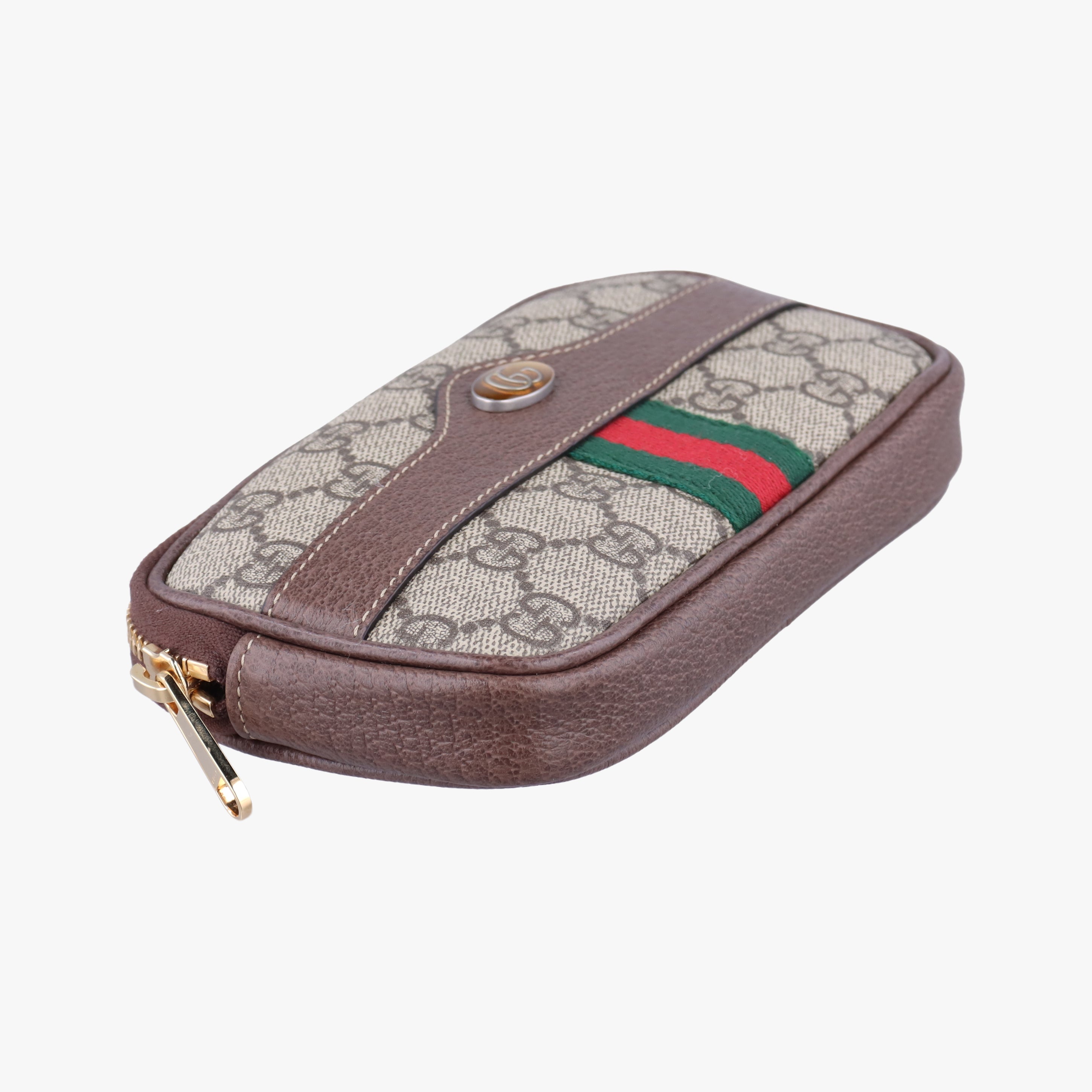 Pre-owned Gucci Ophidia Brown PVC coated canvas 519308 bum bag/waist bag | stylenewstar