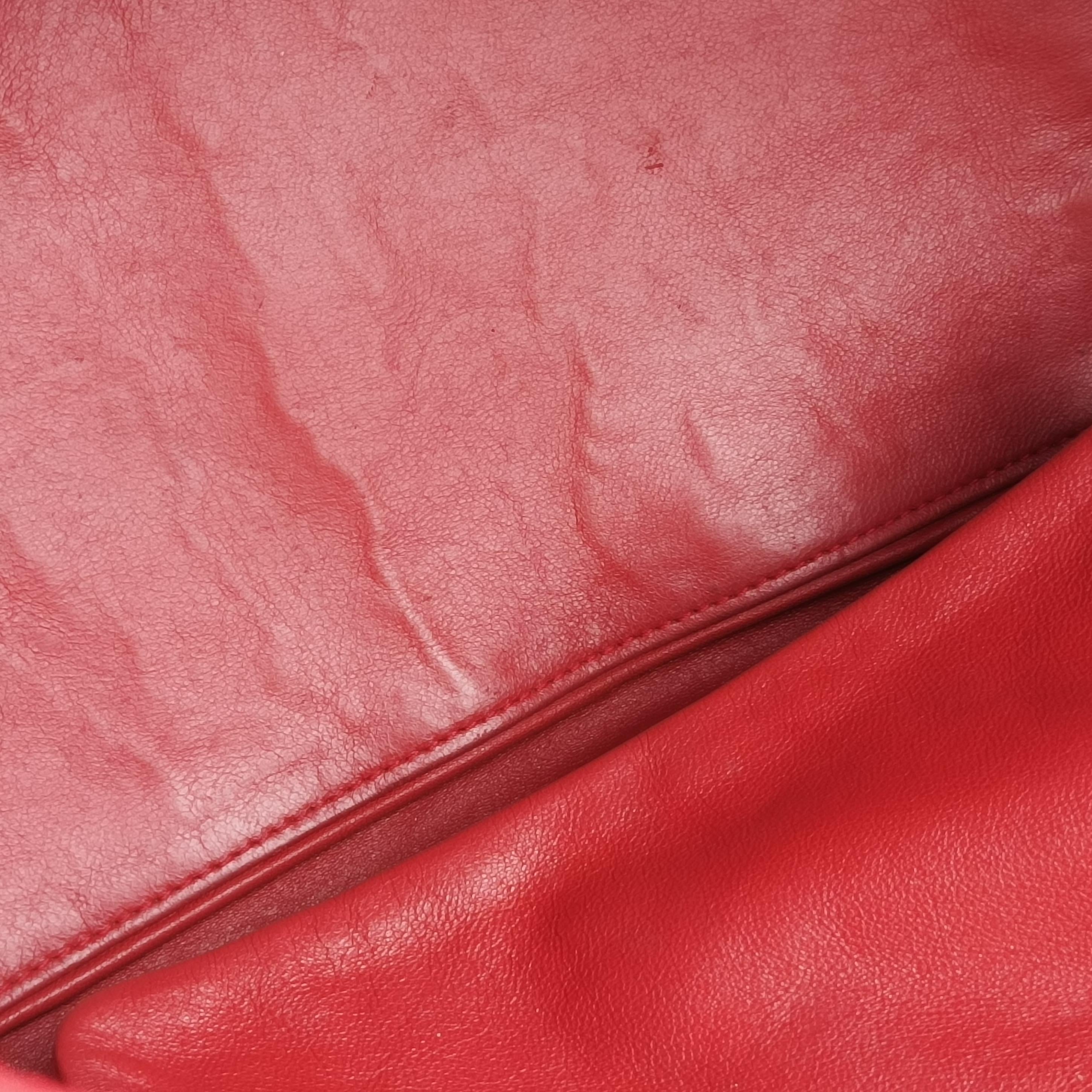 Pre-owned Celine Luggage Mini Shopper Red Leather  handbag | stylenewstar