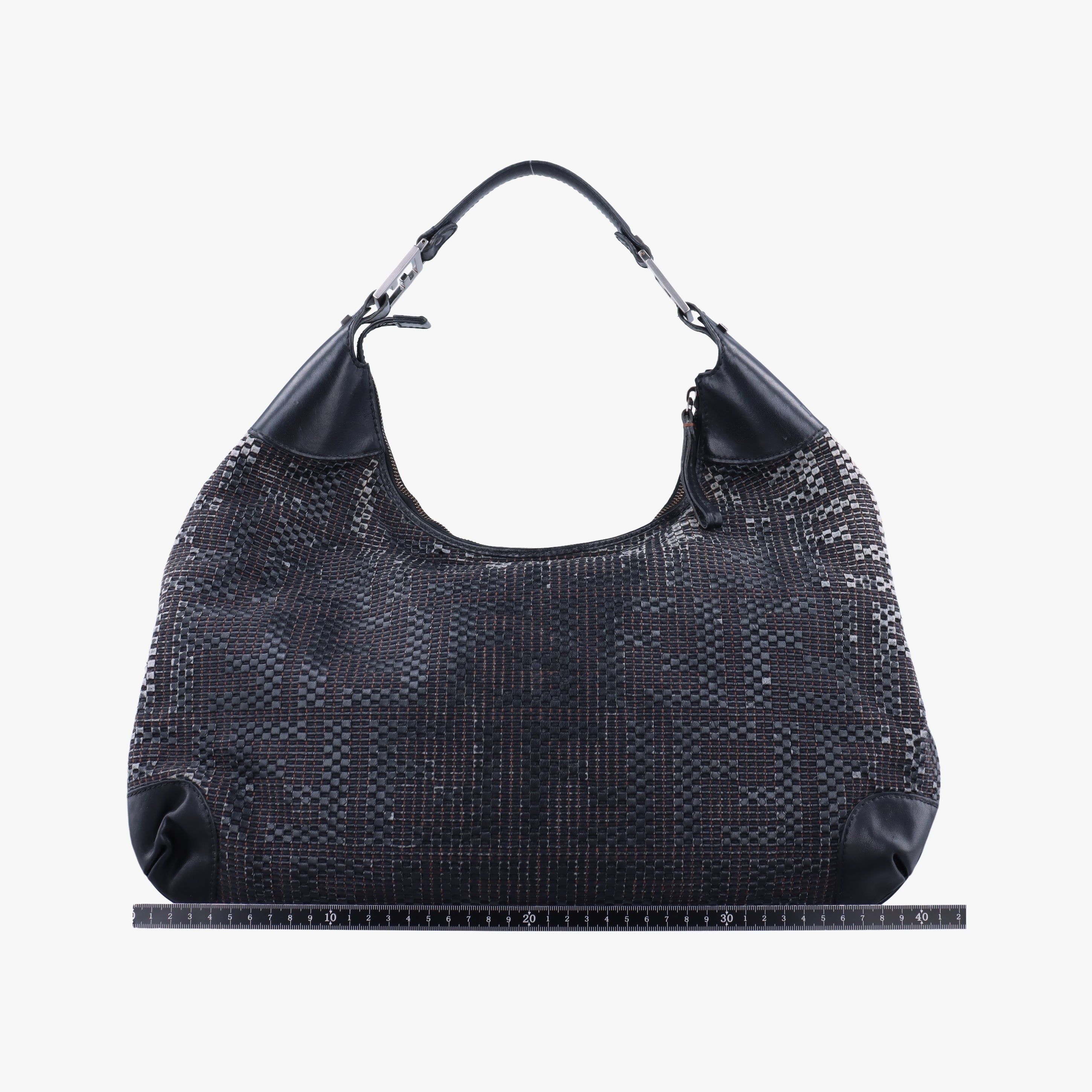Pre-owned Fendi Forever Hobo Black PVC Coated Canvas 8BR605 handbag | stylenewstar