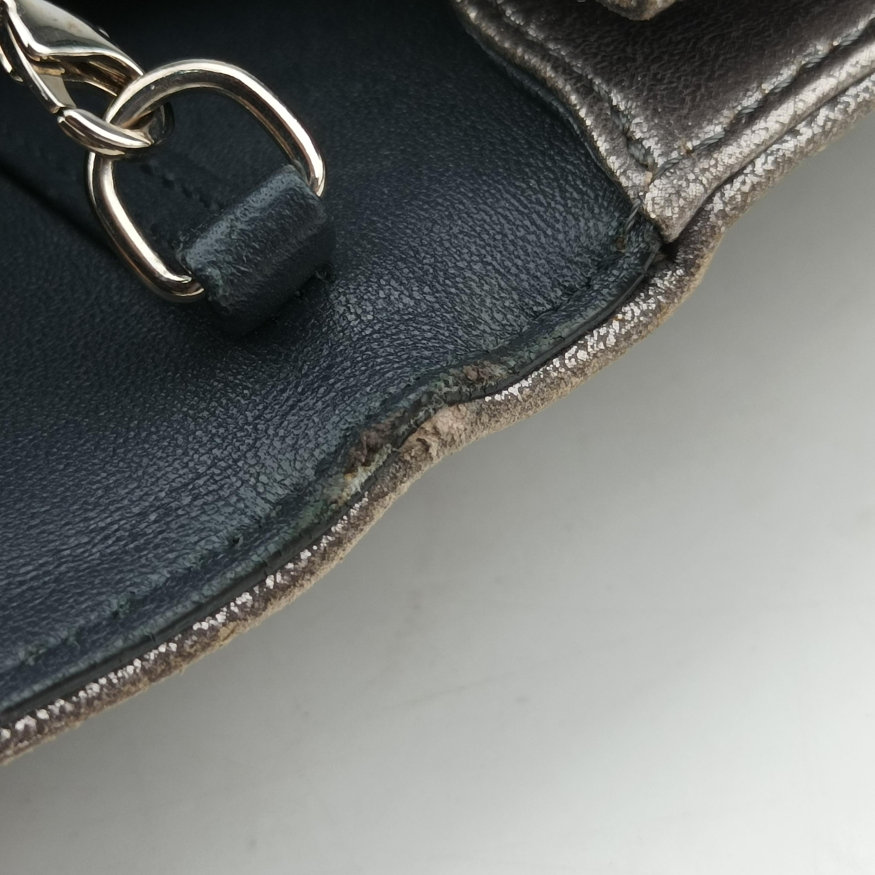 Pre-owned Christian Dior Diorama Silver Leather  shoulderbag | stylenewstar