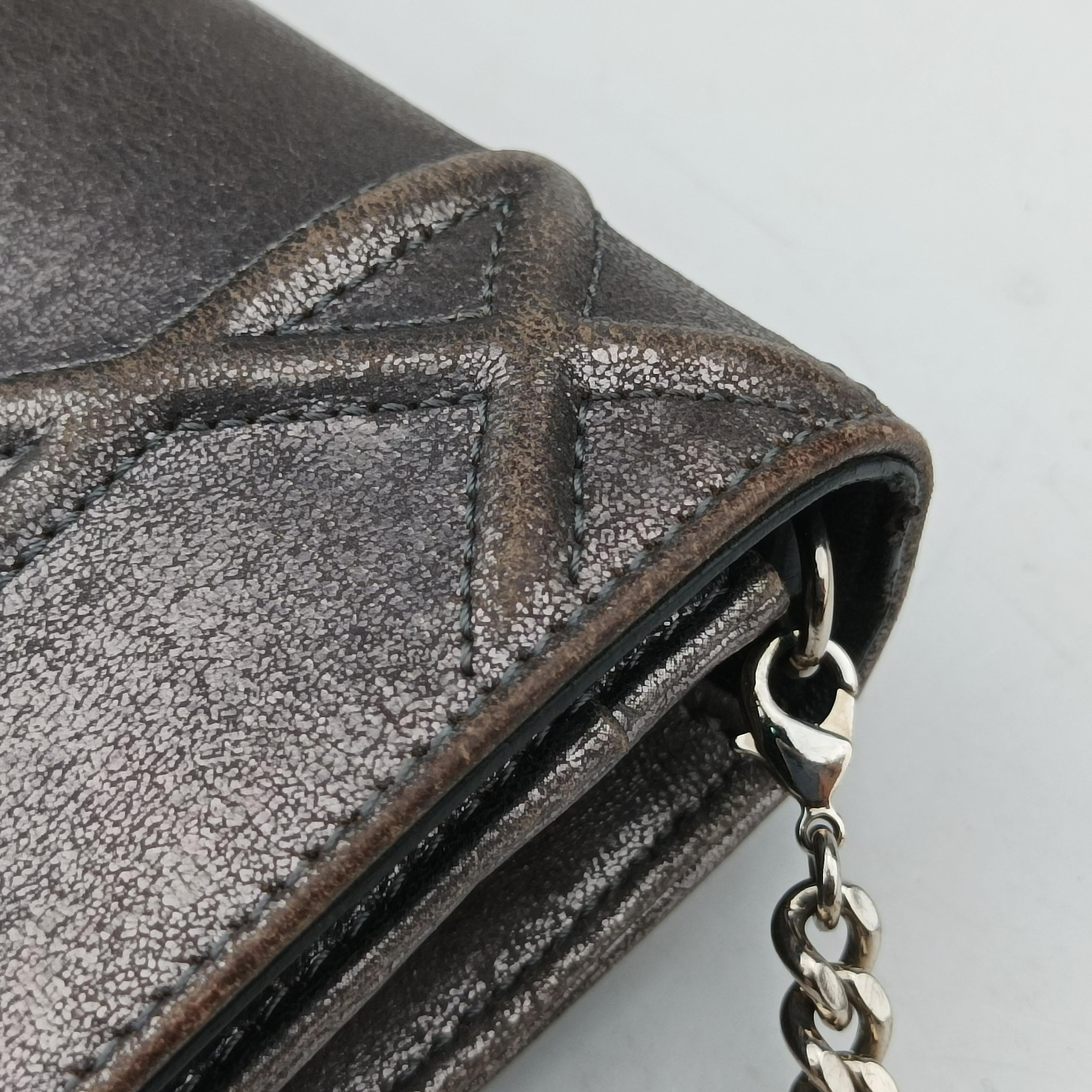 Pre-owned Christian Dior Diorama Silver Leather  shoulderbag | stylenewstar