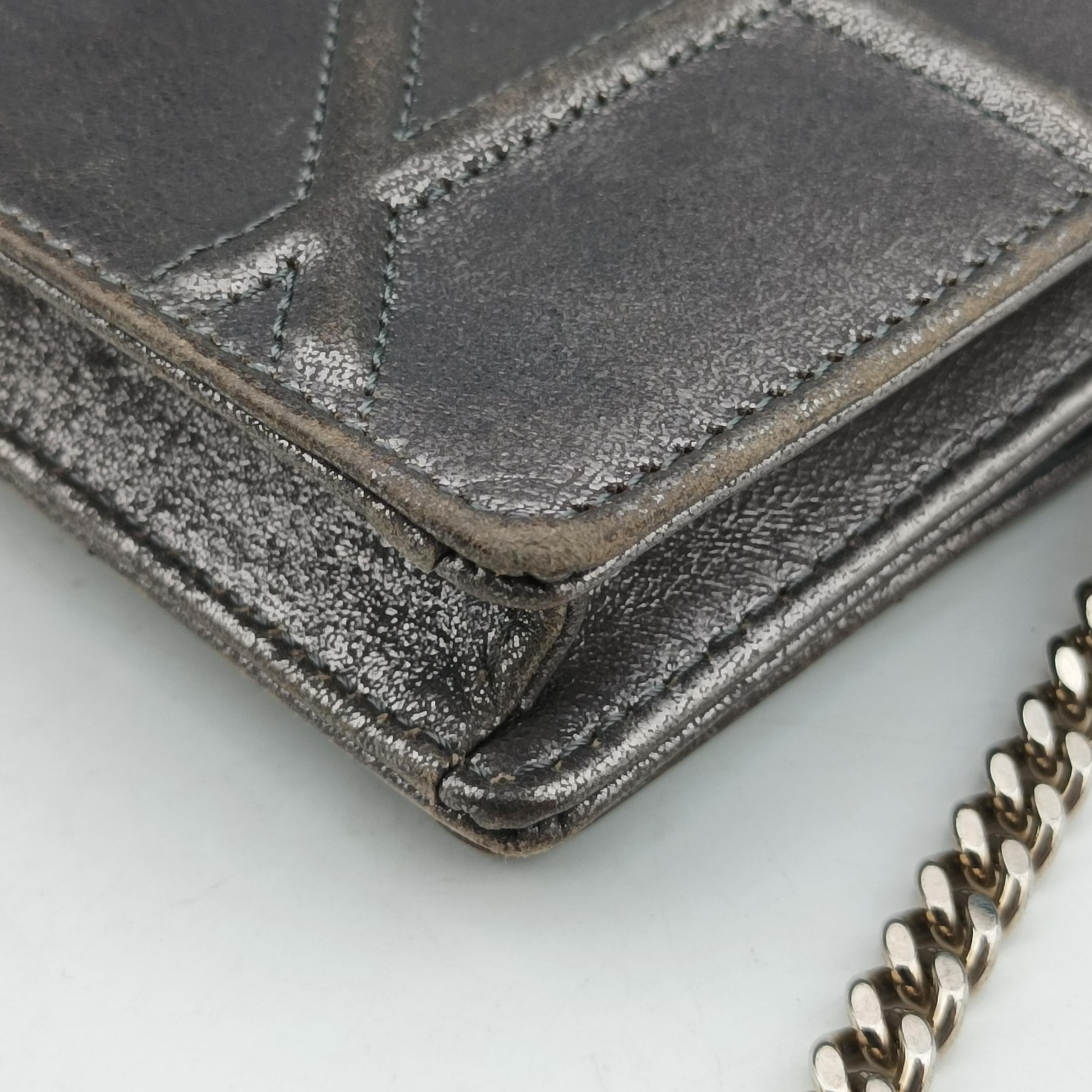 Pre-owned Christian Dior Diorama Silver Leather  shoulderbag | stylenewstar