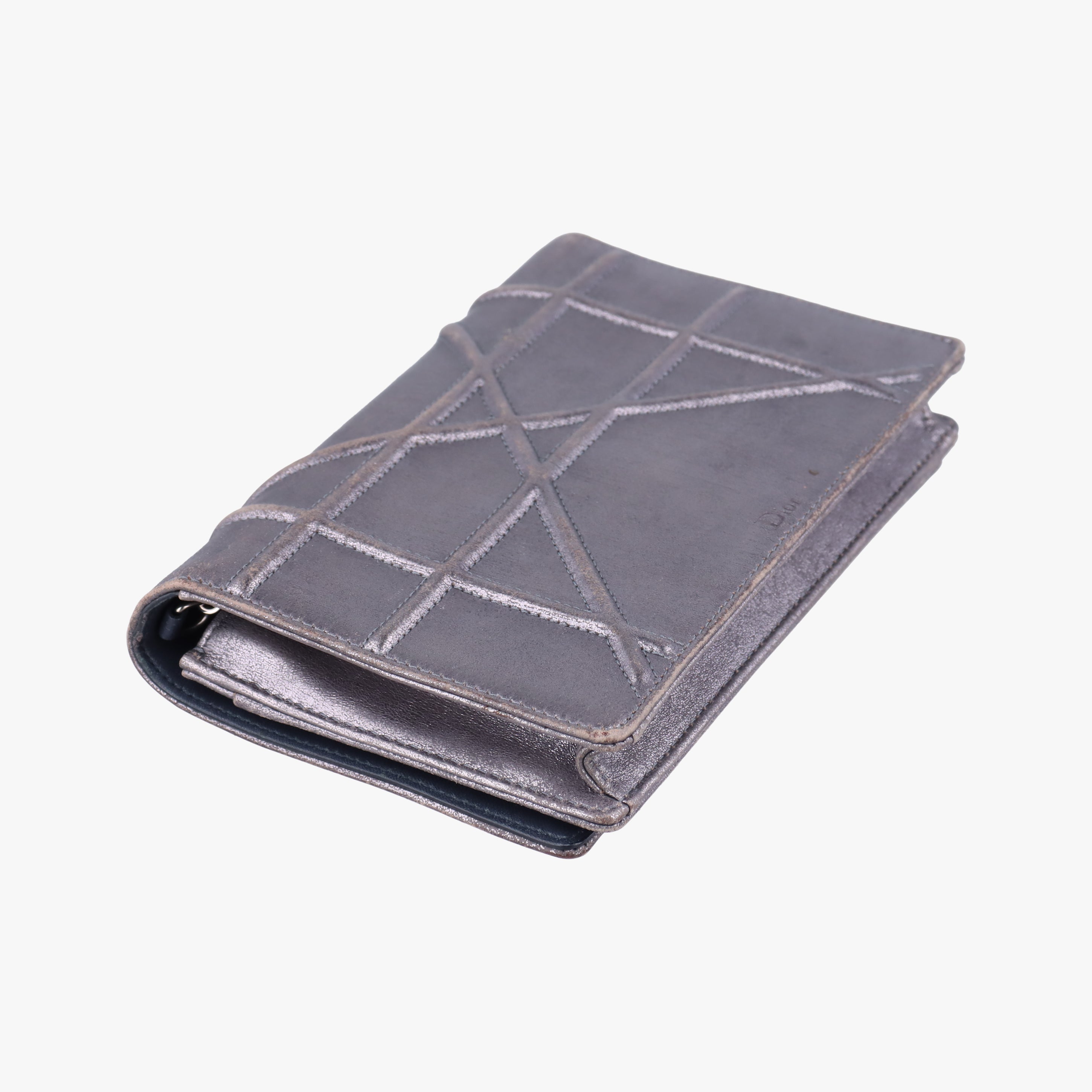 Pre-owned Christian Dior Diorama Silver Leather  shoulderbag | stylenewstar