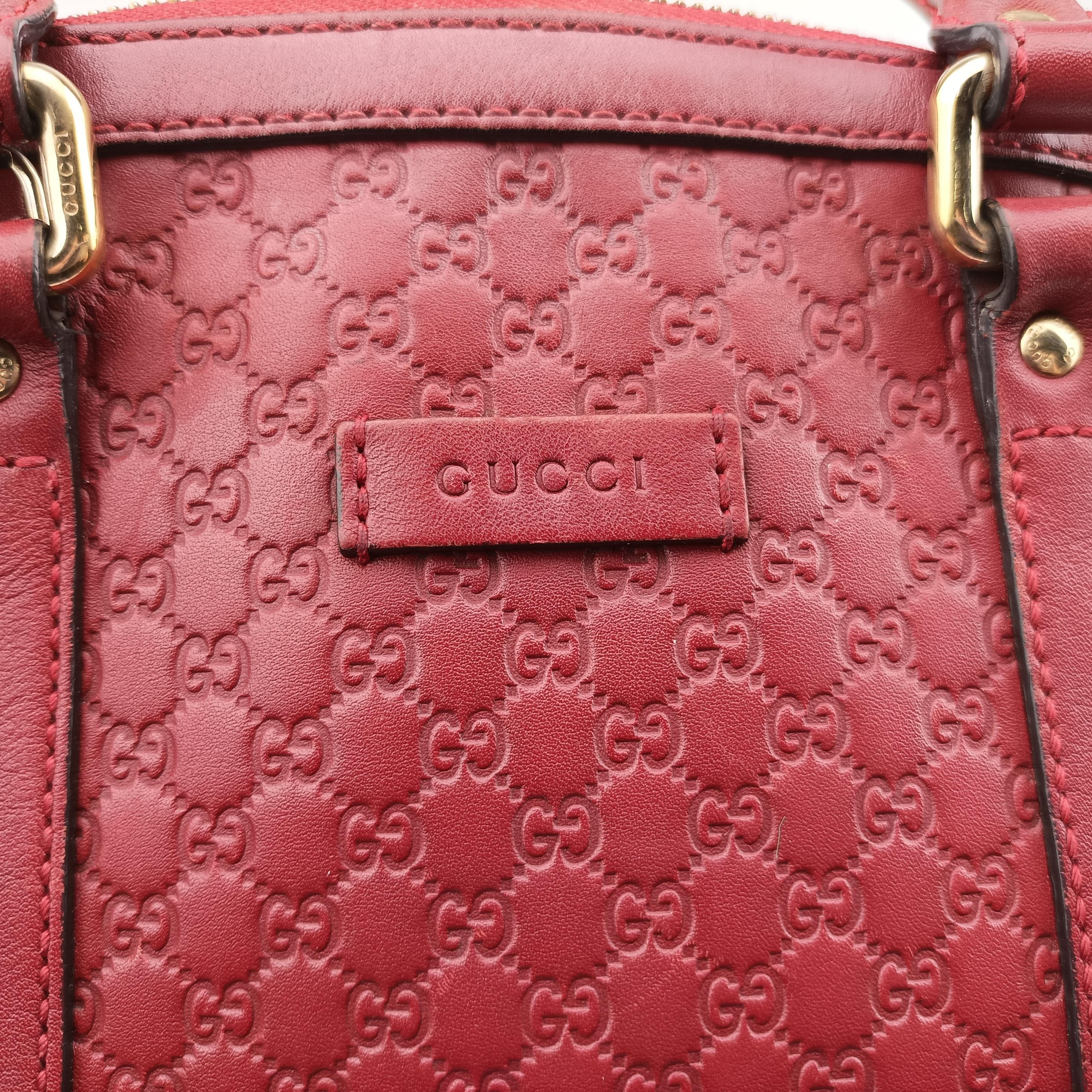 Pre-owned Gucci Microguccissima Red Leather 449654 shoulderbag | stylenewstar