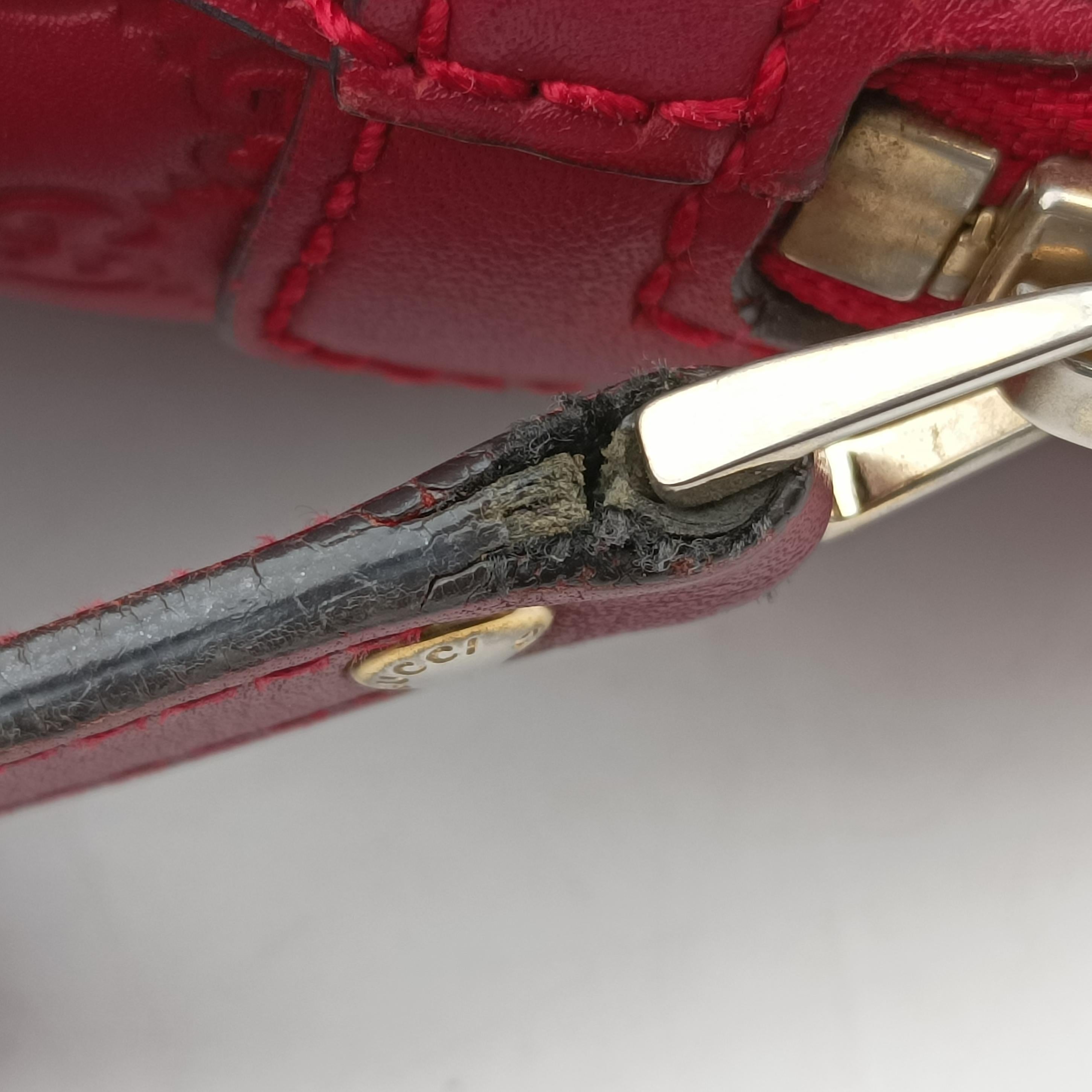 Pre-owned Gucci Microguccissima Red Leather 449654 shoulderbag | stylenewstar