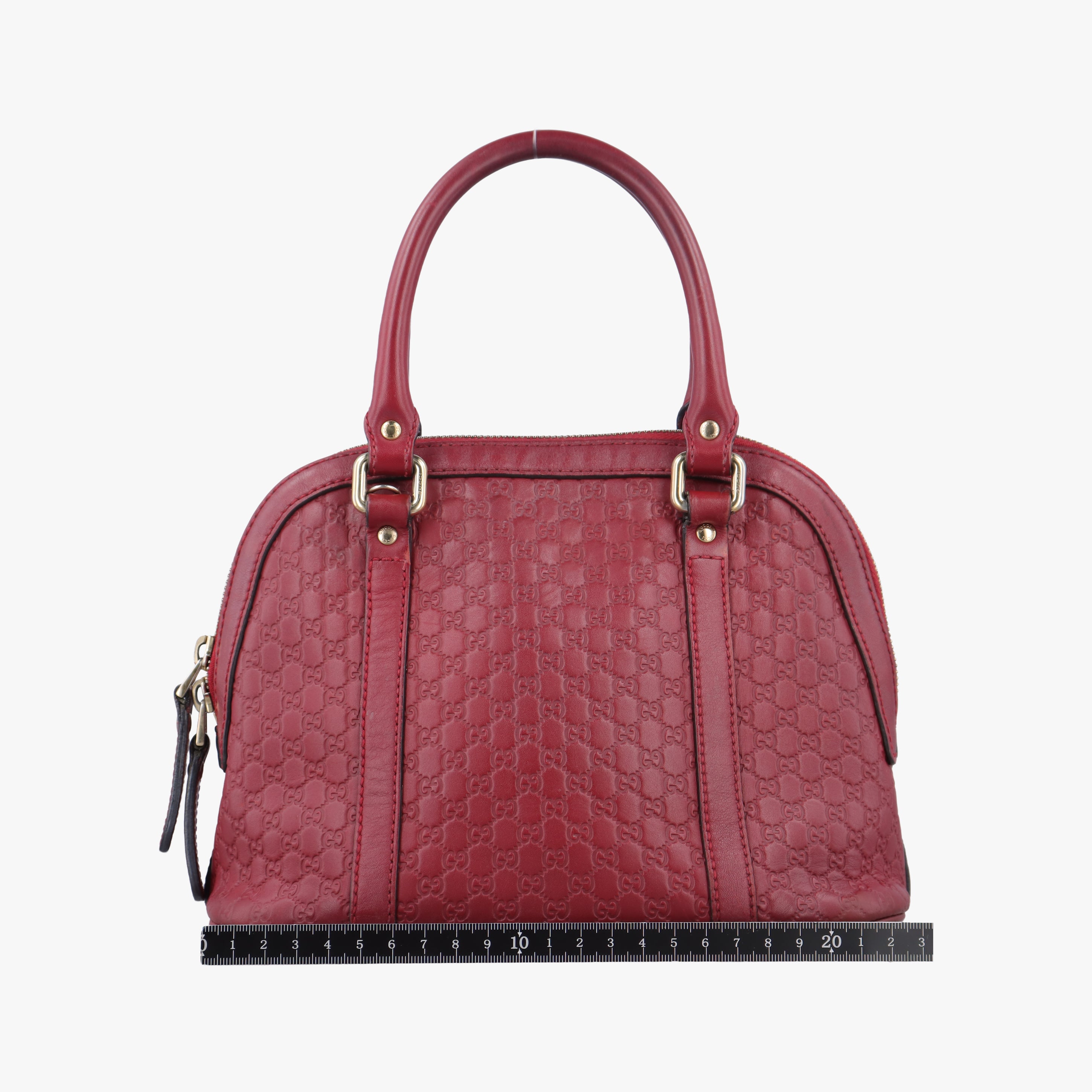 Pre-owned Gucci Microguccissima Red Leather 449654 shoulderbag | stylenewstar