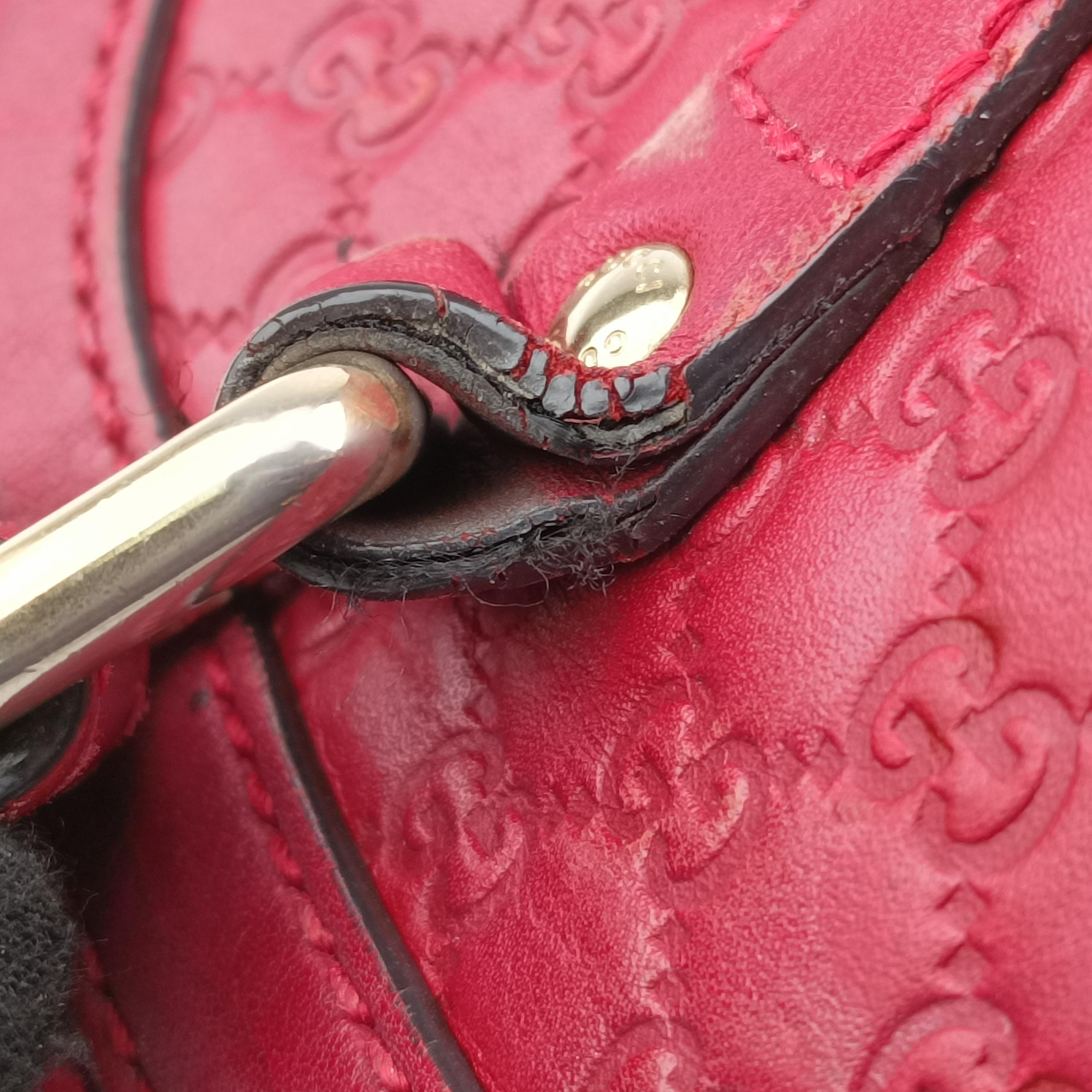 Pre-owned Gucci Microguccissima Red Leather 449654 shoulderbag | stylenewstar