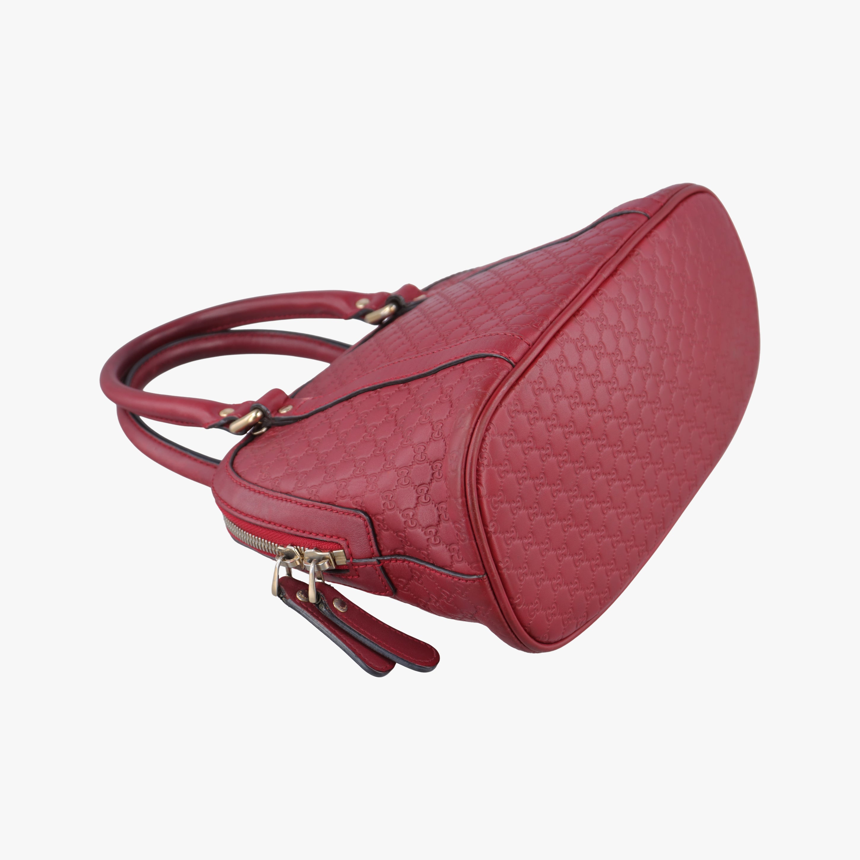 Pre-owned Gucci Microguccissima Red Leather 449654 shoulderbag | stylenewstar