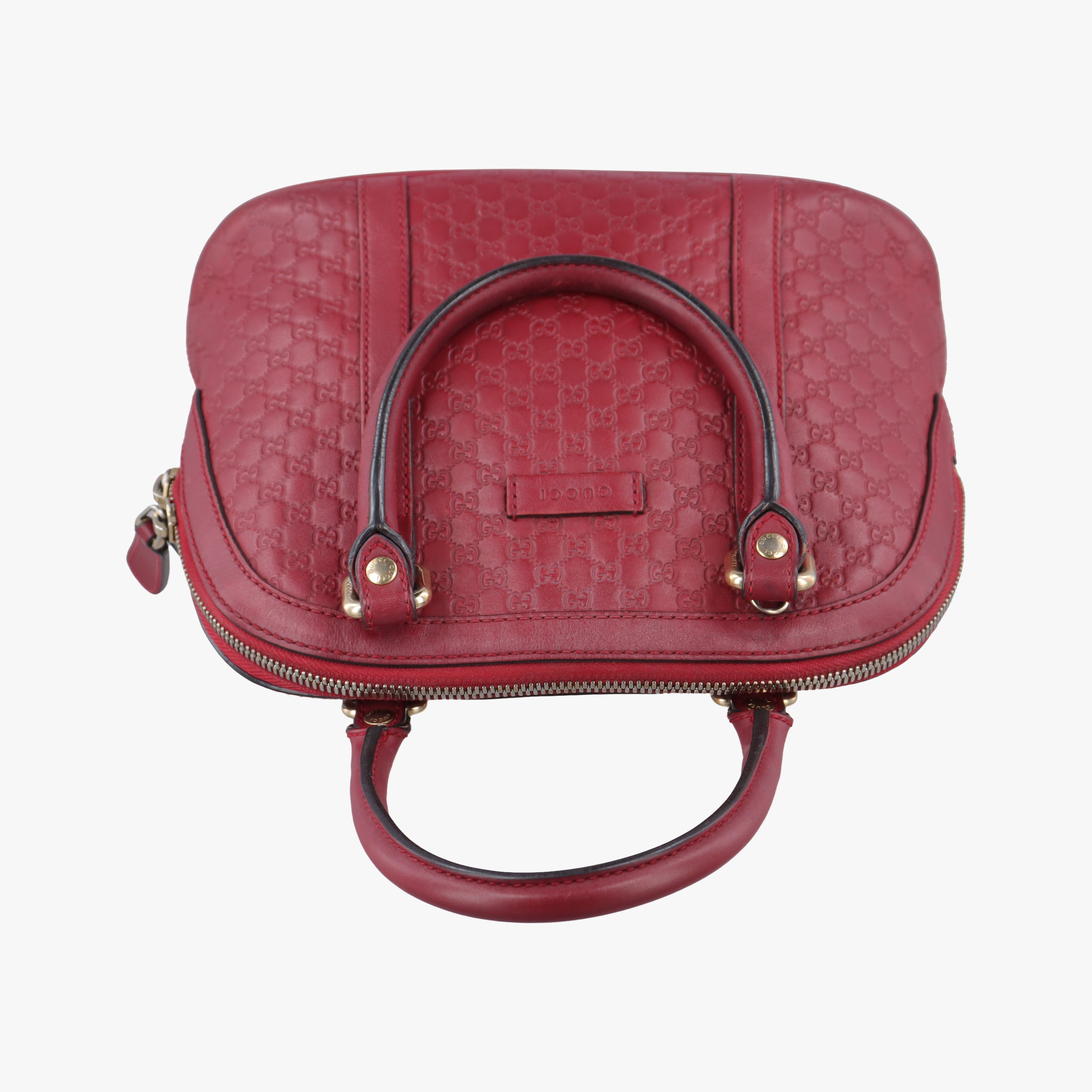 Pre-owned Gucci Microguccissima Red Leather 449654 shoulderbag | stylenewstar