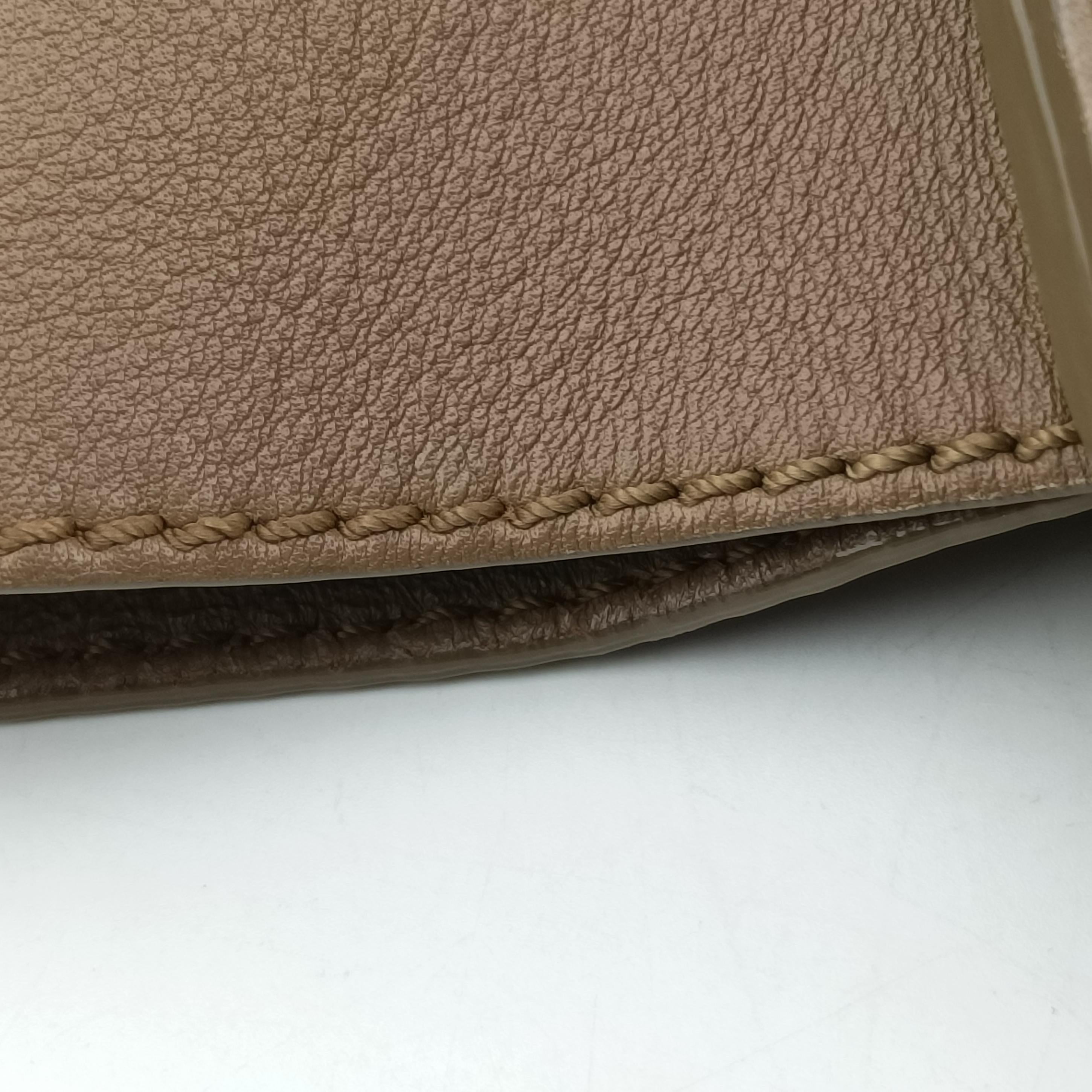 Pre-owned Celine luggage mini shopper Beige Leather  handbag | stylenewstar