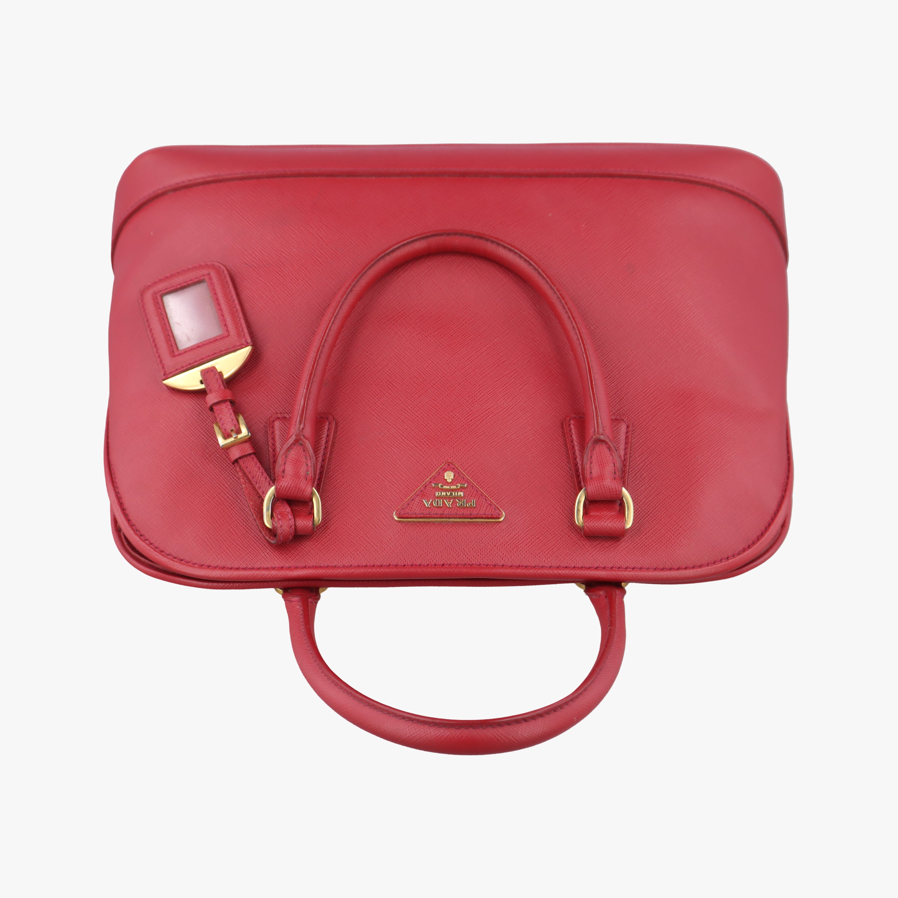 Vintage Prada Promenade Red SAFFIANO Leather BN2558 handbag | stylenewstar