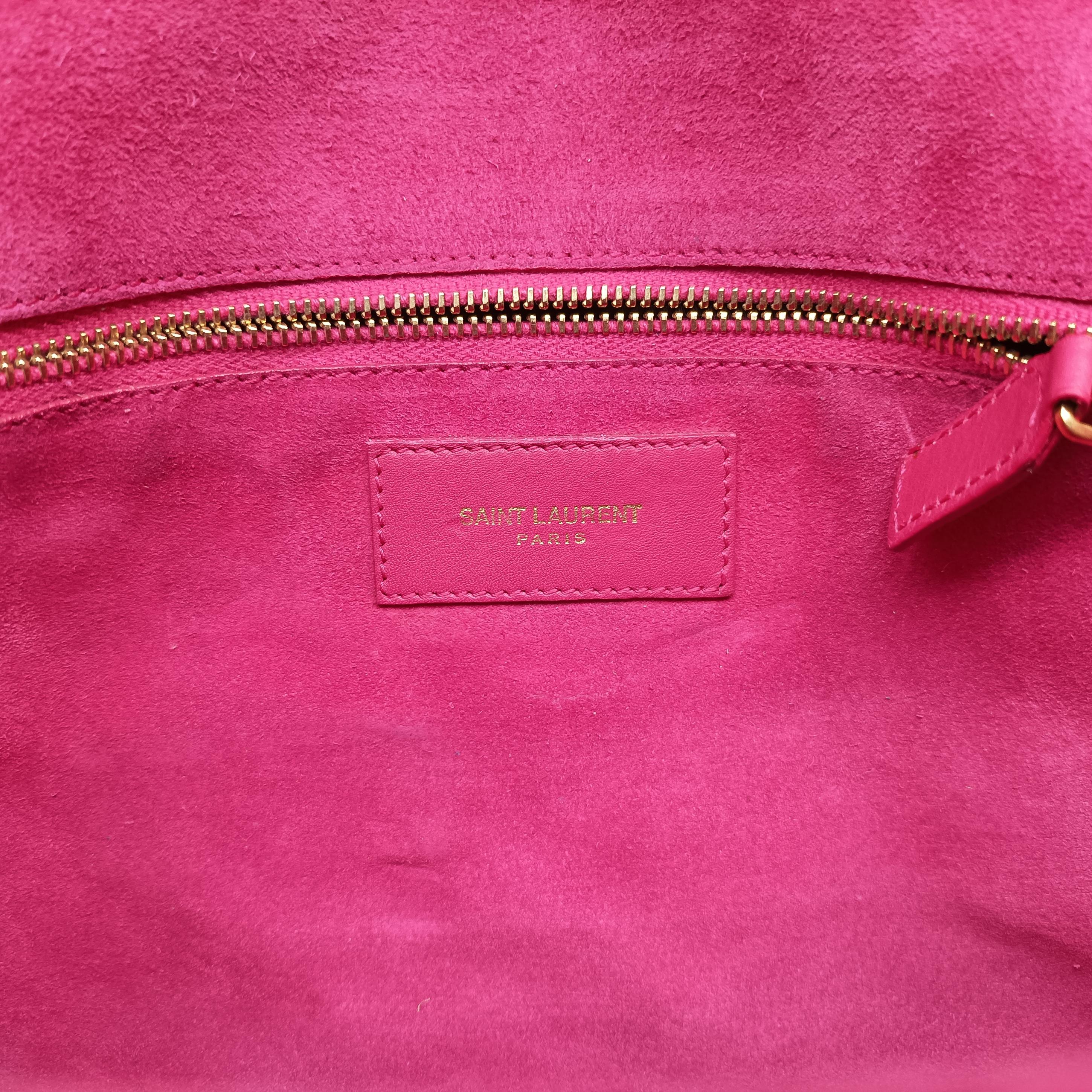 Pre-owned Yves Saint Laurent Y Ligne Pink Leather 311214 shoulderbag | stylenewstar