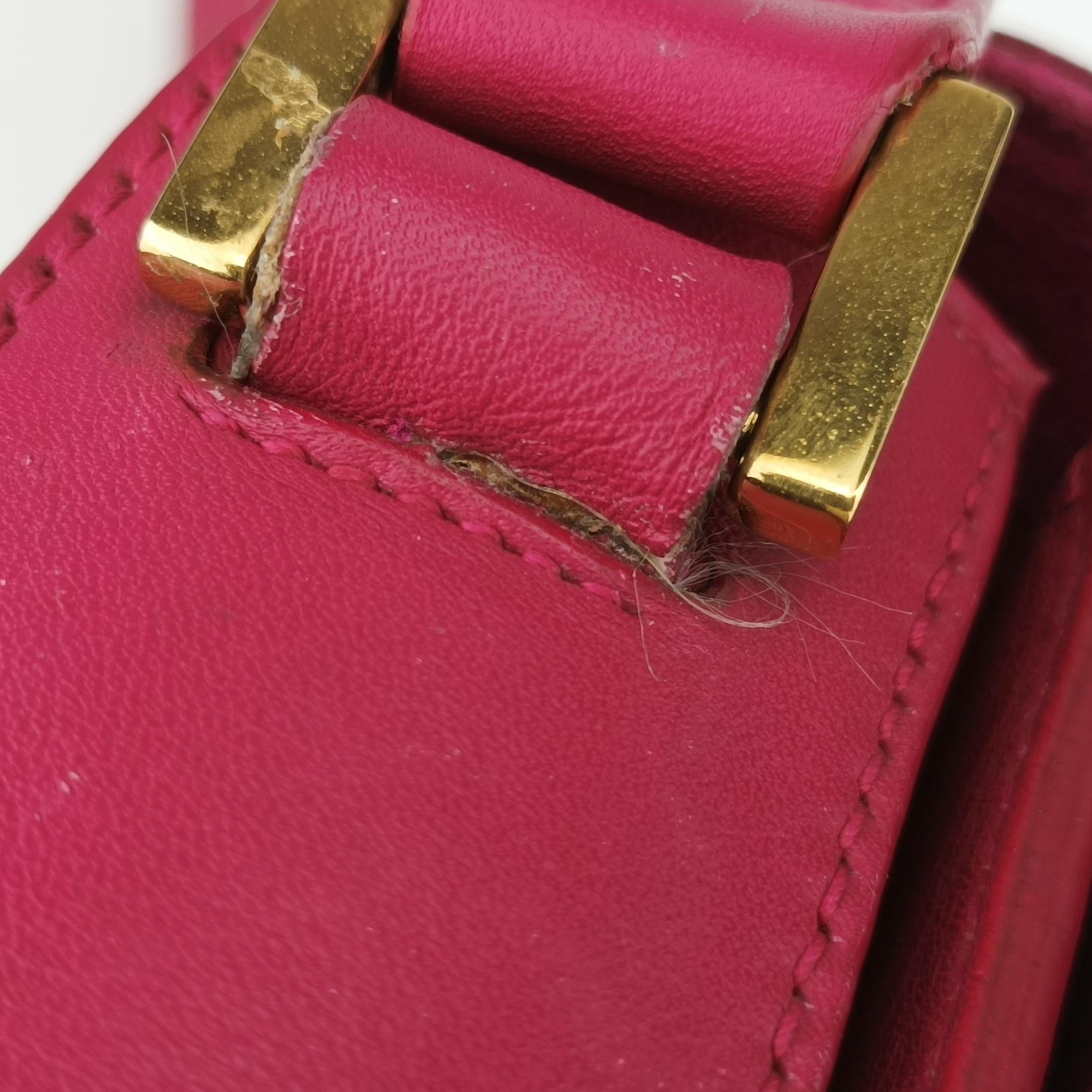 Pre-owned Yves Saint Laurent Y Ligne Pink Leather 311214 shoulderbag | stylenewstar