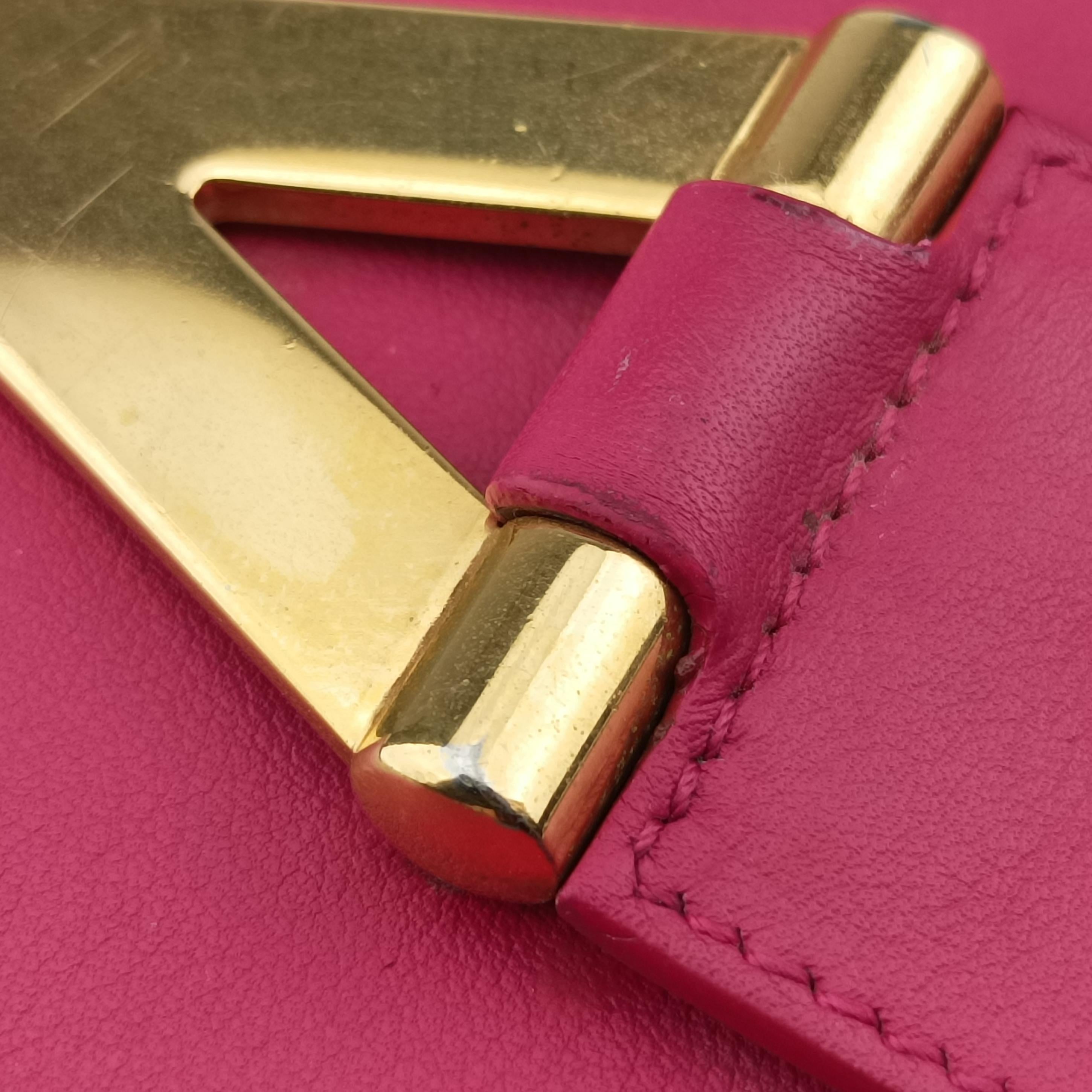 Pre-owned Yves Saint Laurent Y Ligne Pink Leather 311214 shoulderbag | stylenewstar