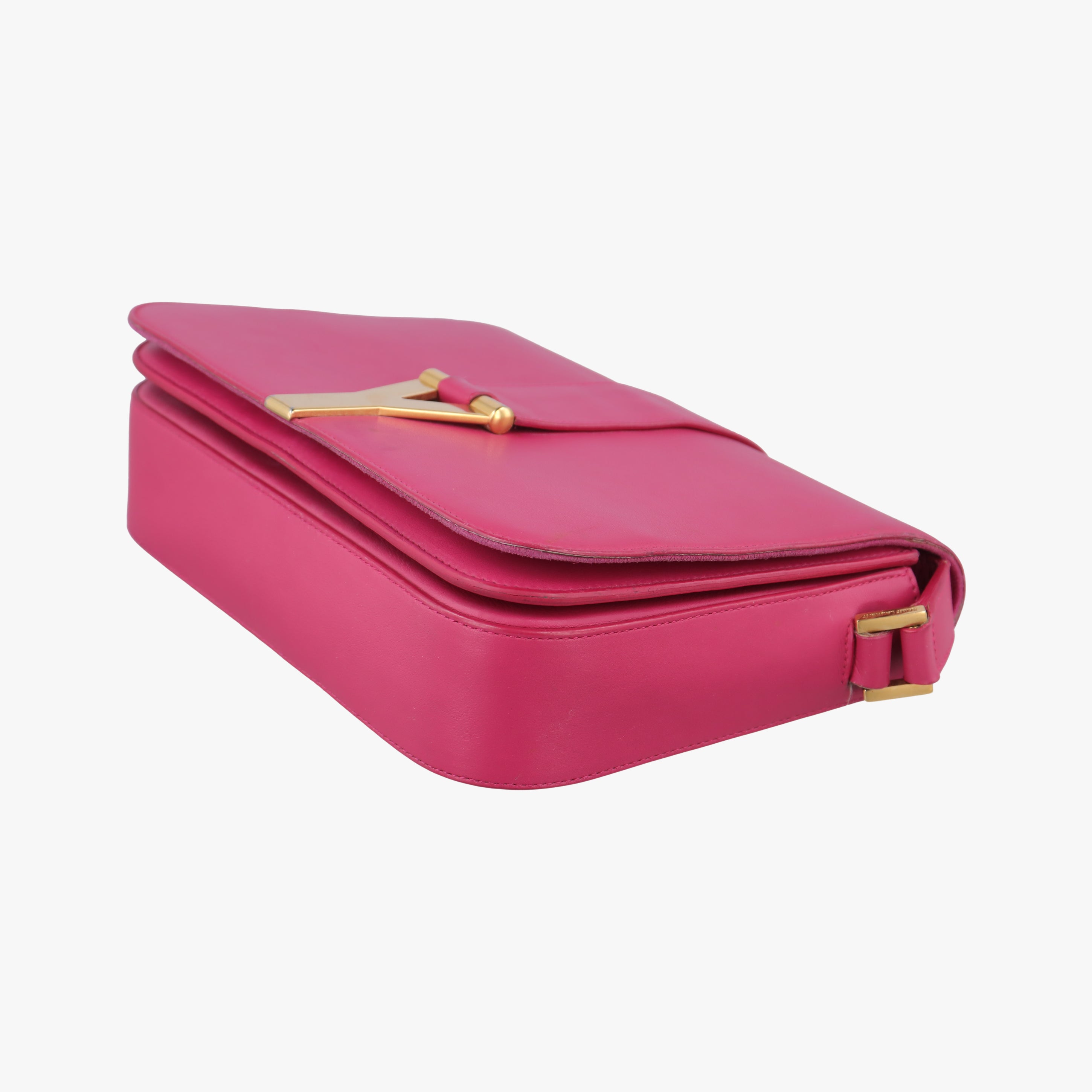 Pre-owned Yves Saint Laurent Y Ligne Pink Leather 311214 shoulderbag | stylenewstar
