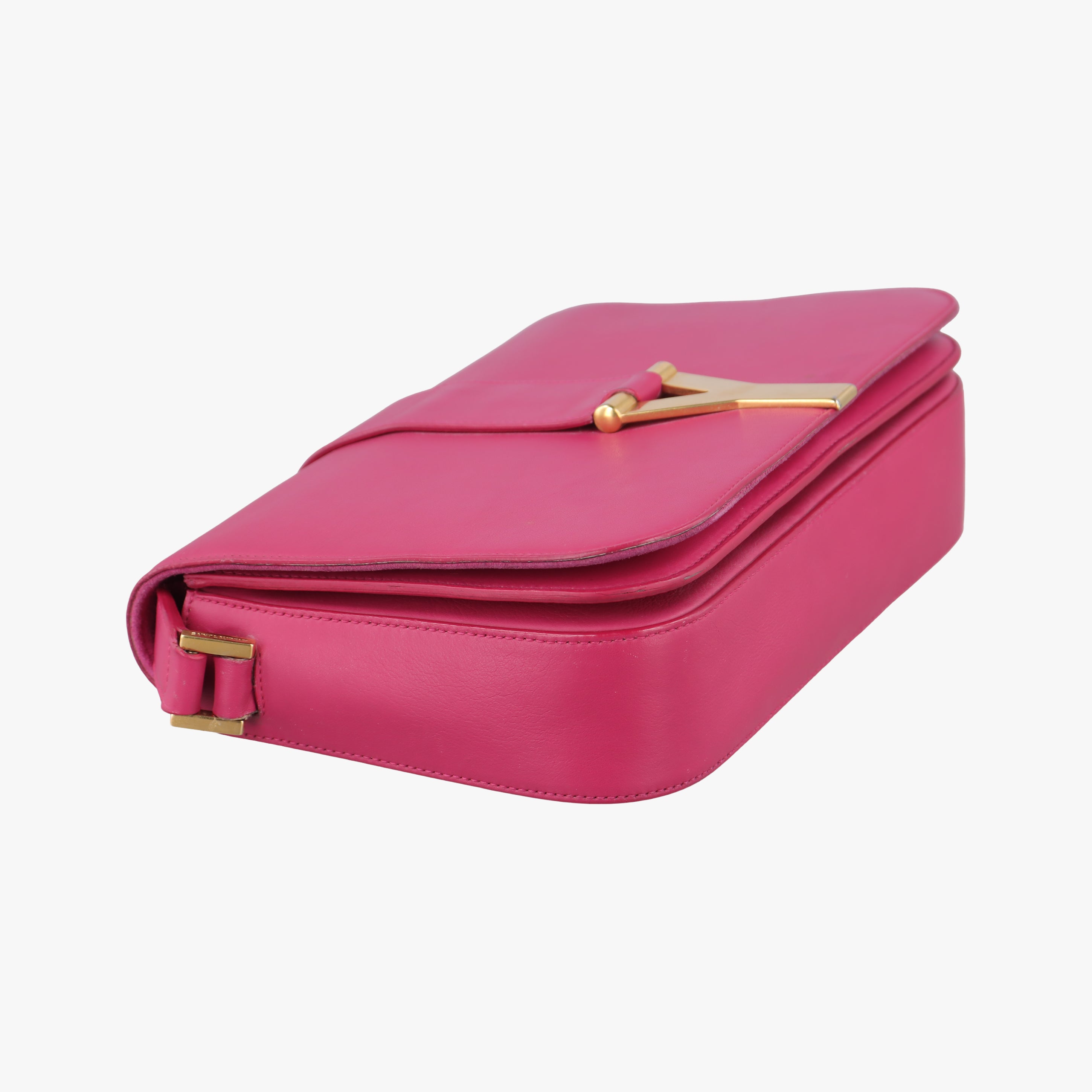 Pre-owned Yves Saint Laurent Y Ligne Pink Leather 311214 shoulderbag | stylenewstar