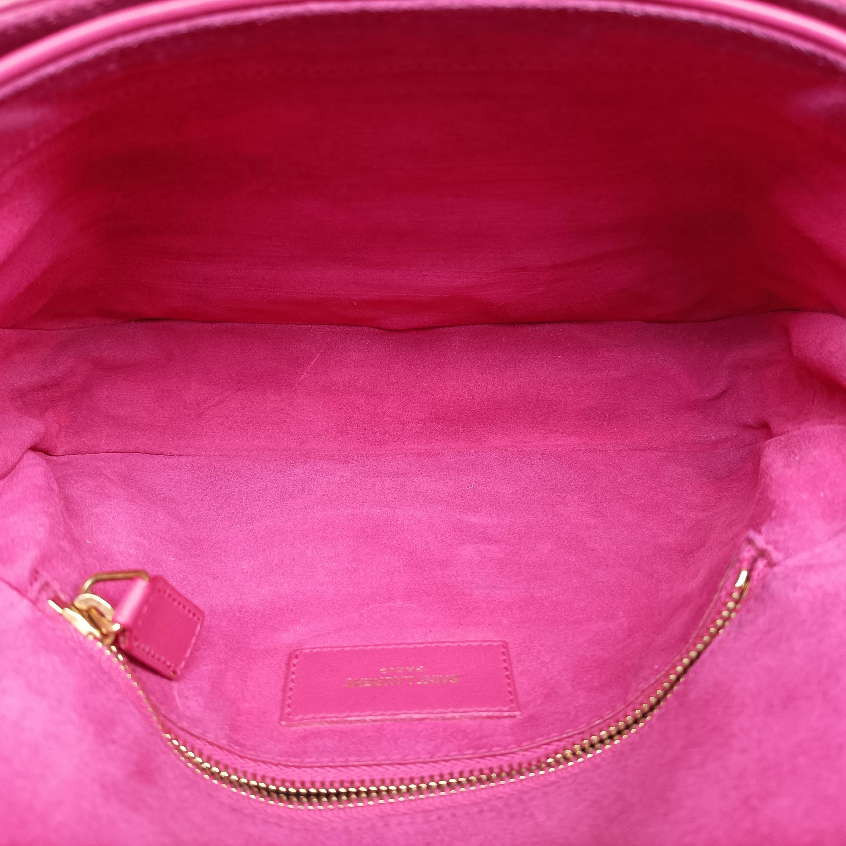 Pre-owned Yves Saint Laurent Y Ligne Pink Leather 311214 shoulderbag | stylenewstar