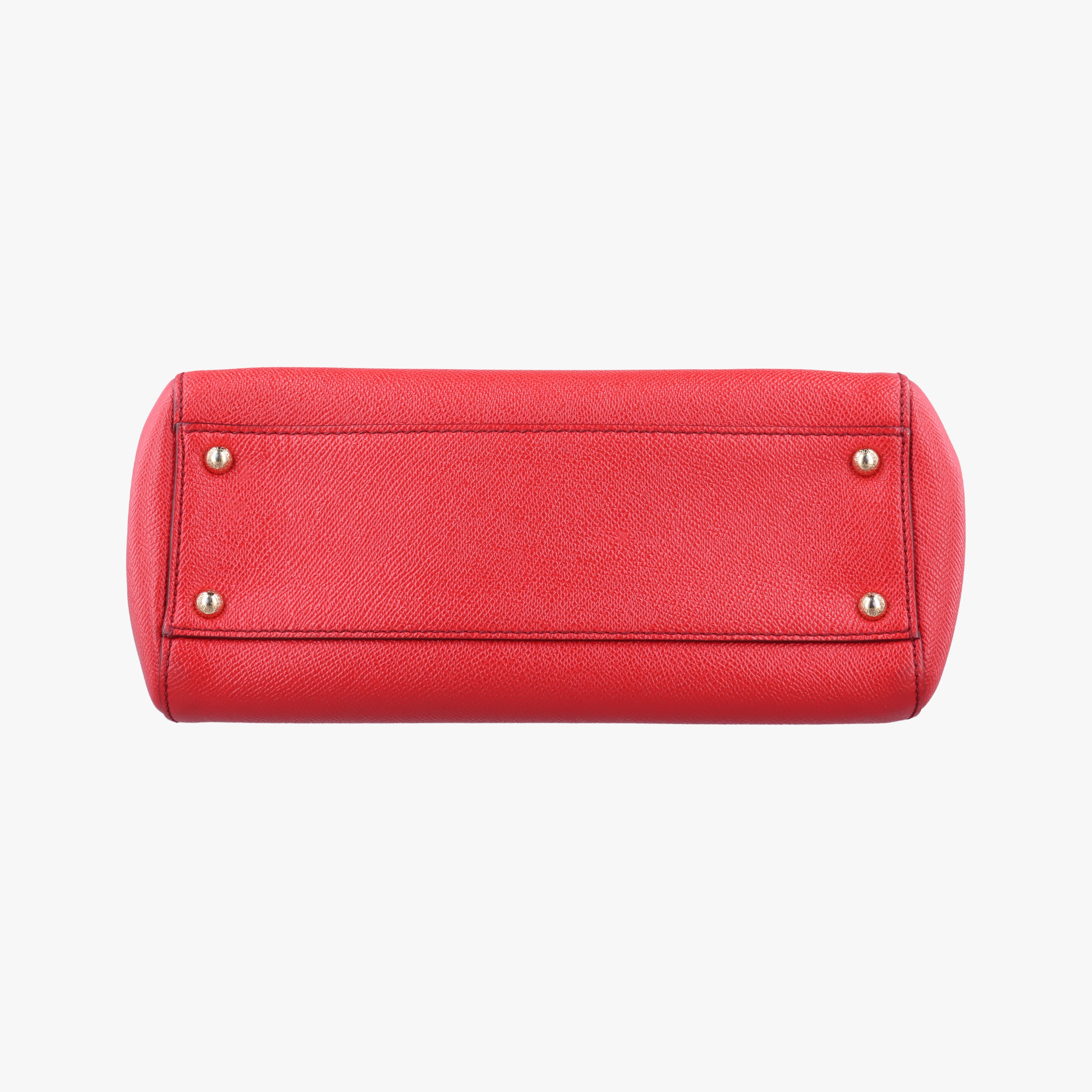 Secondhand Dolce & Gabbana SICILY Red Leather  handbag | stylenewstar