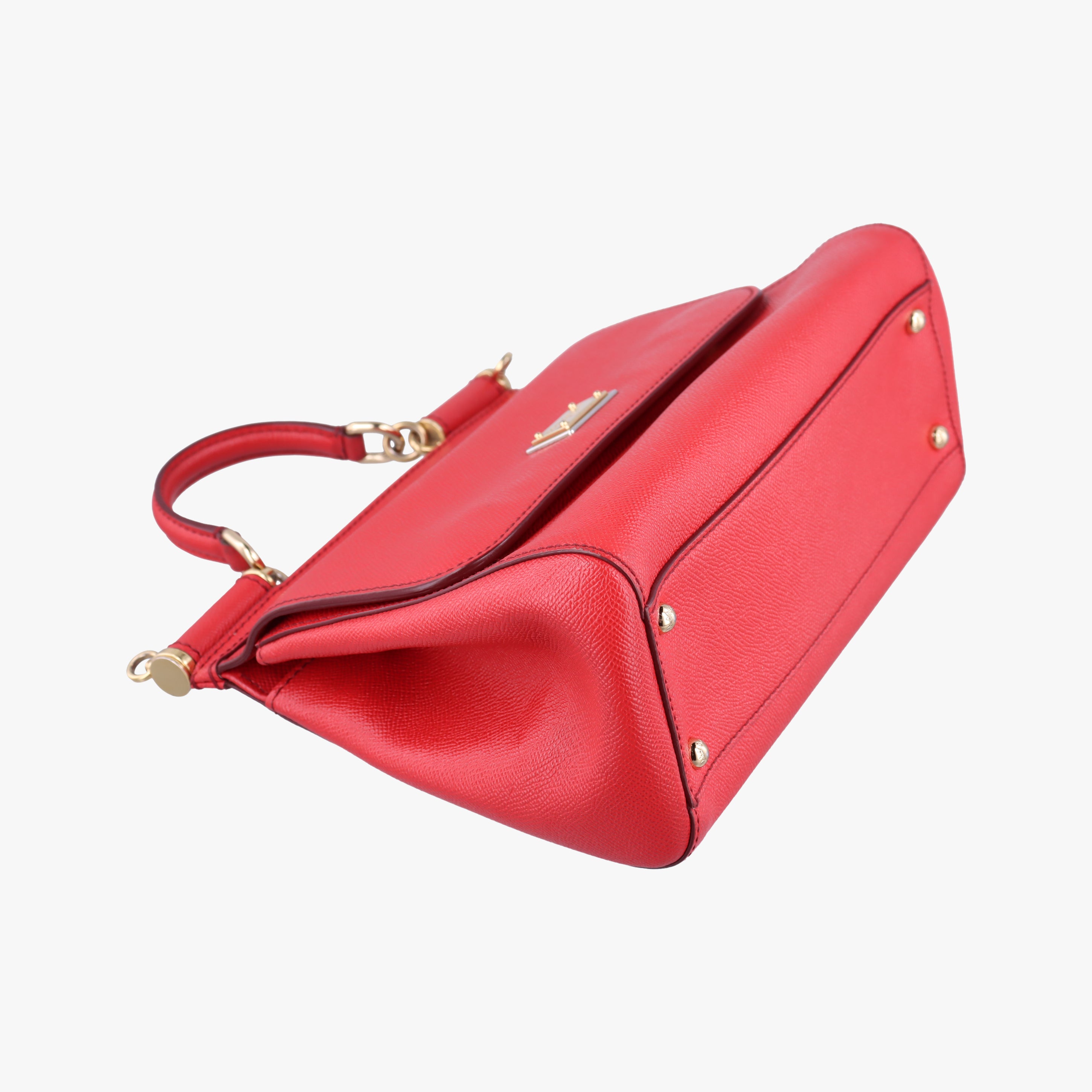 Secondhand Dolce & Gabbana SICILY Red Leather  handbag | stylenewstar