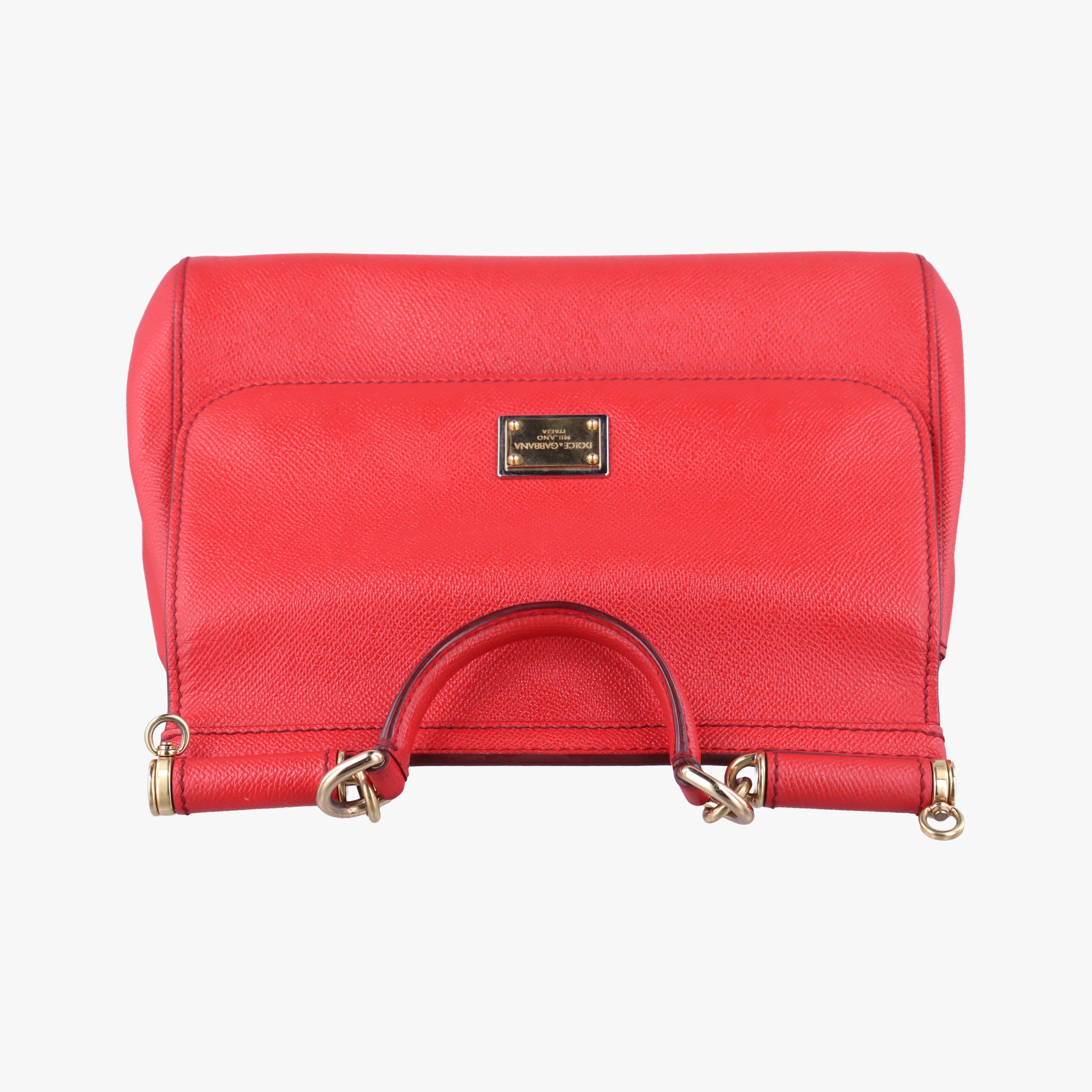 Secondhand Dolce & Gabbana SICILY Red Leather  handbag | stylenewstar