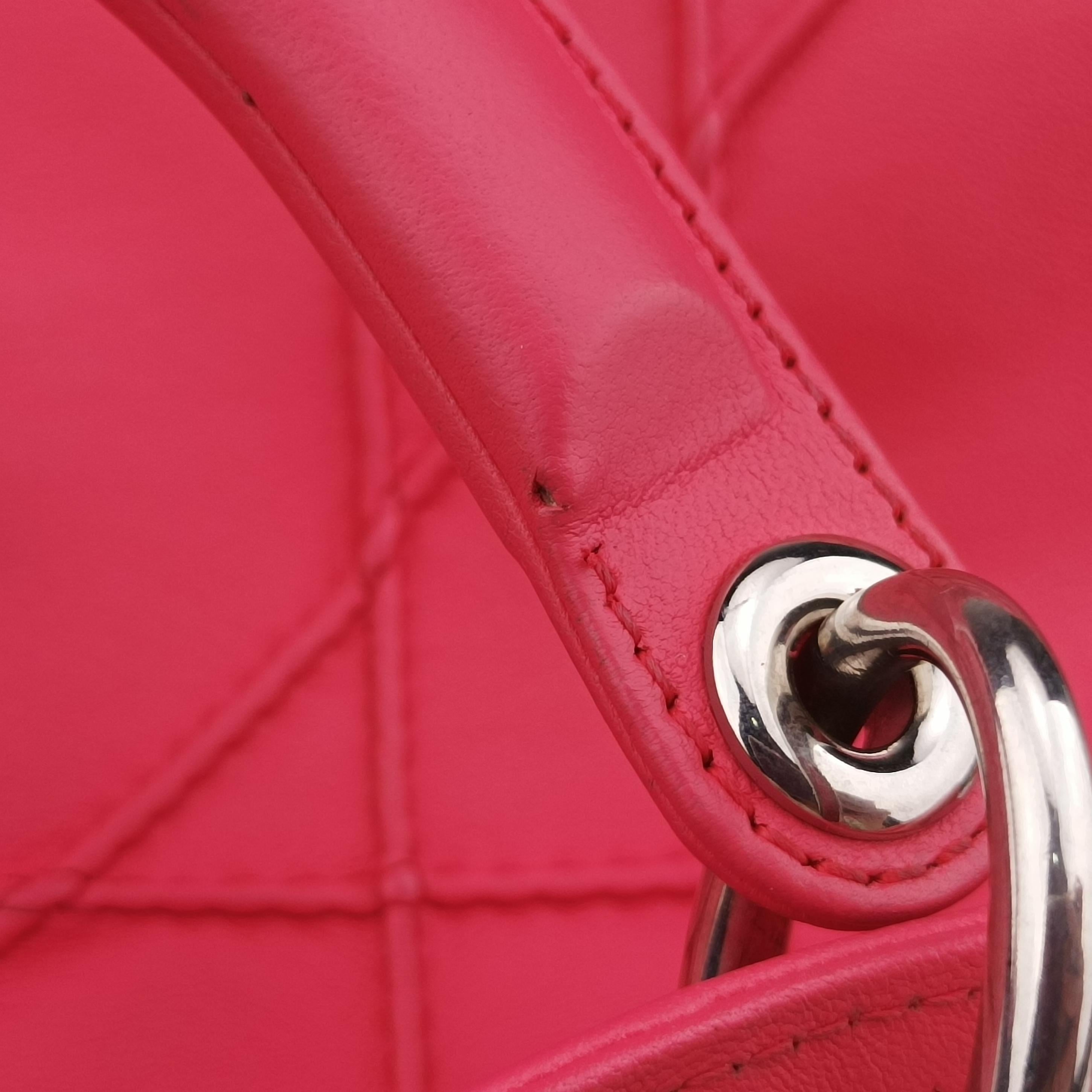Pre-owned Christian Dior Granville Rose lambskin  shoulderbag | stylenewstar