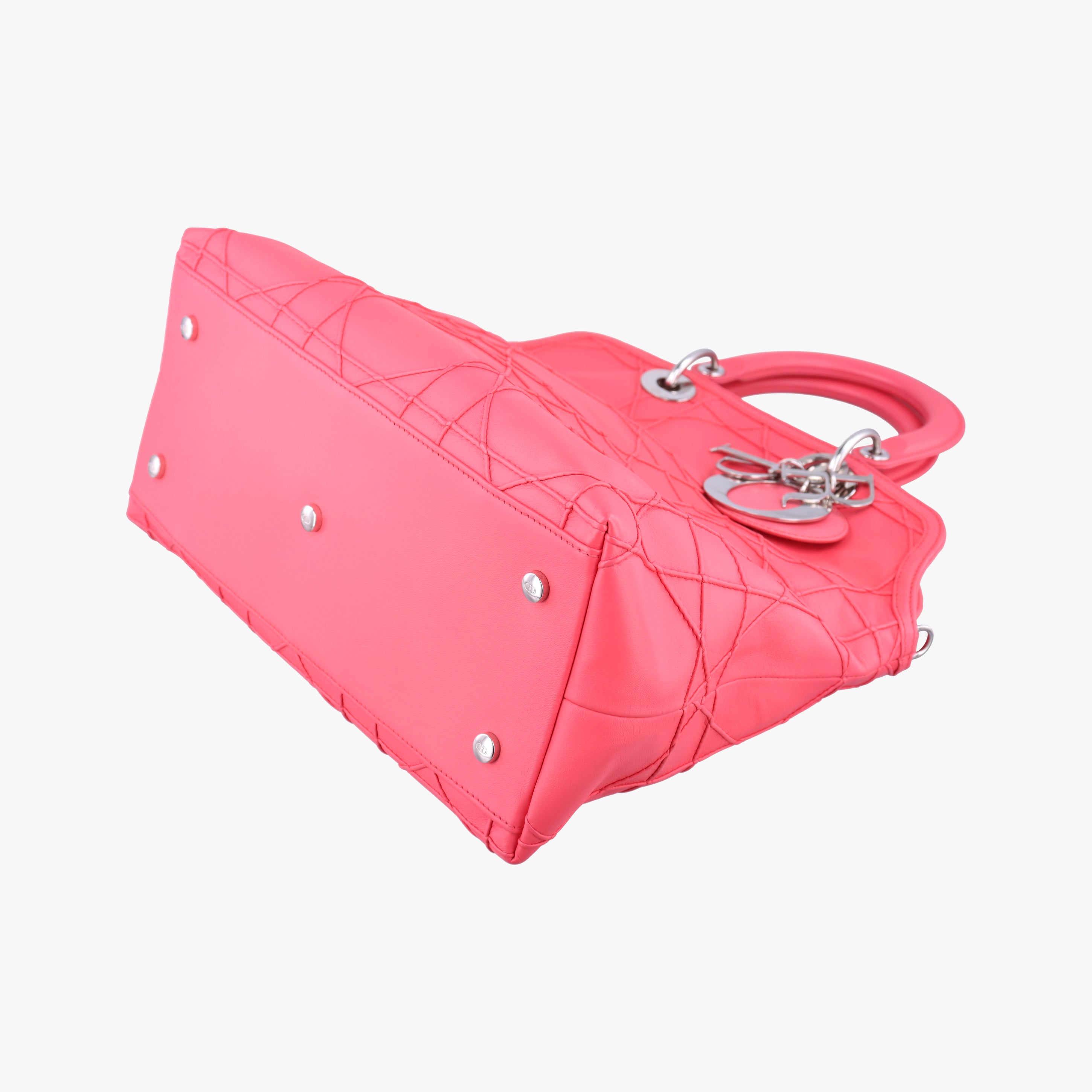 Pre-owned Christian Dior Granville Rose lambskin  shoulderbag | stylenewstar