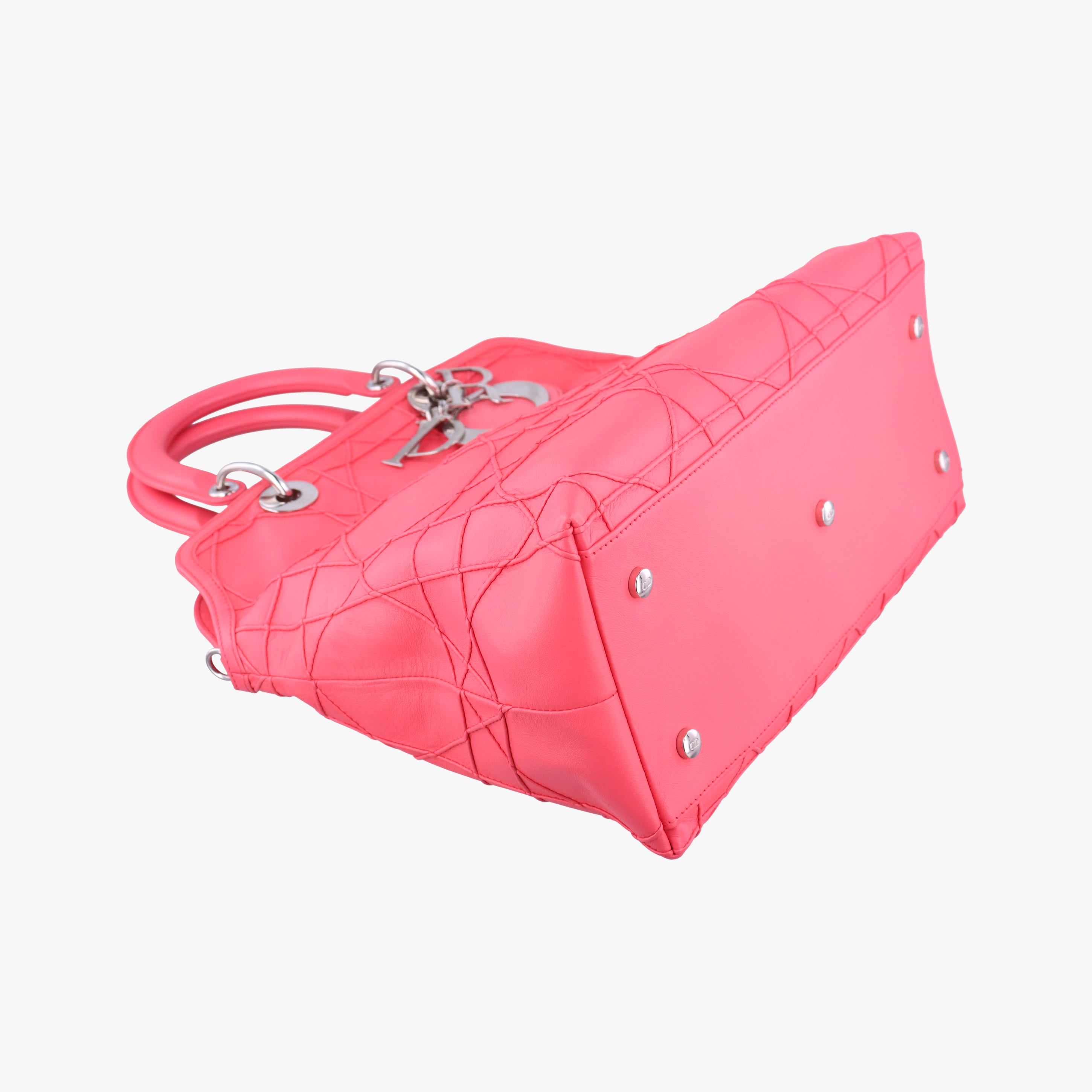 Pre-owned Christian Dior Granville Rose lambskin  shoulderbag | stylenewstar