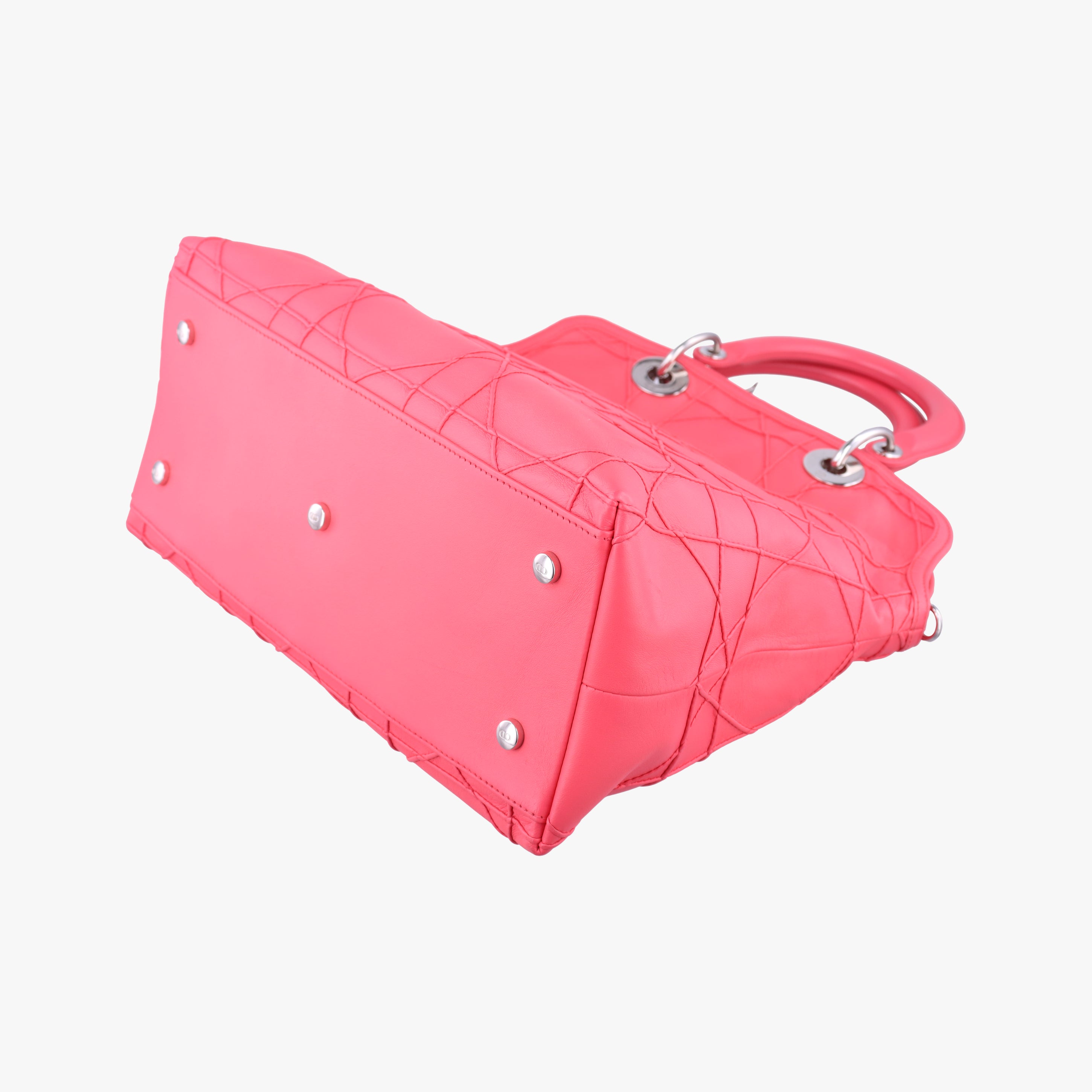 Pre-owned Christian Dior Granville Rose lambskin  shoulderbag | stylenewstar