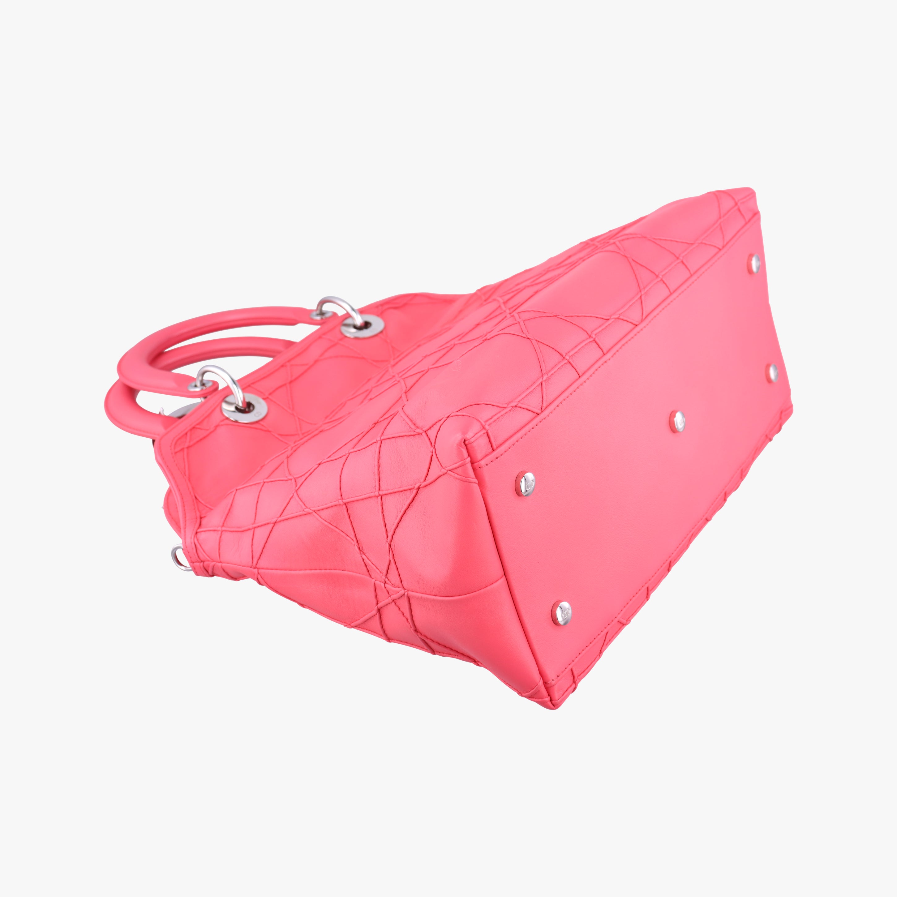 Pre-owned Christian Dior Granville Rose lambskin  shoulderbag | stylenewstar