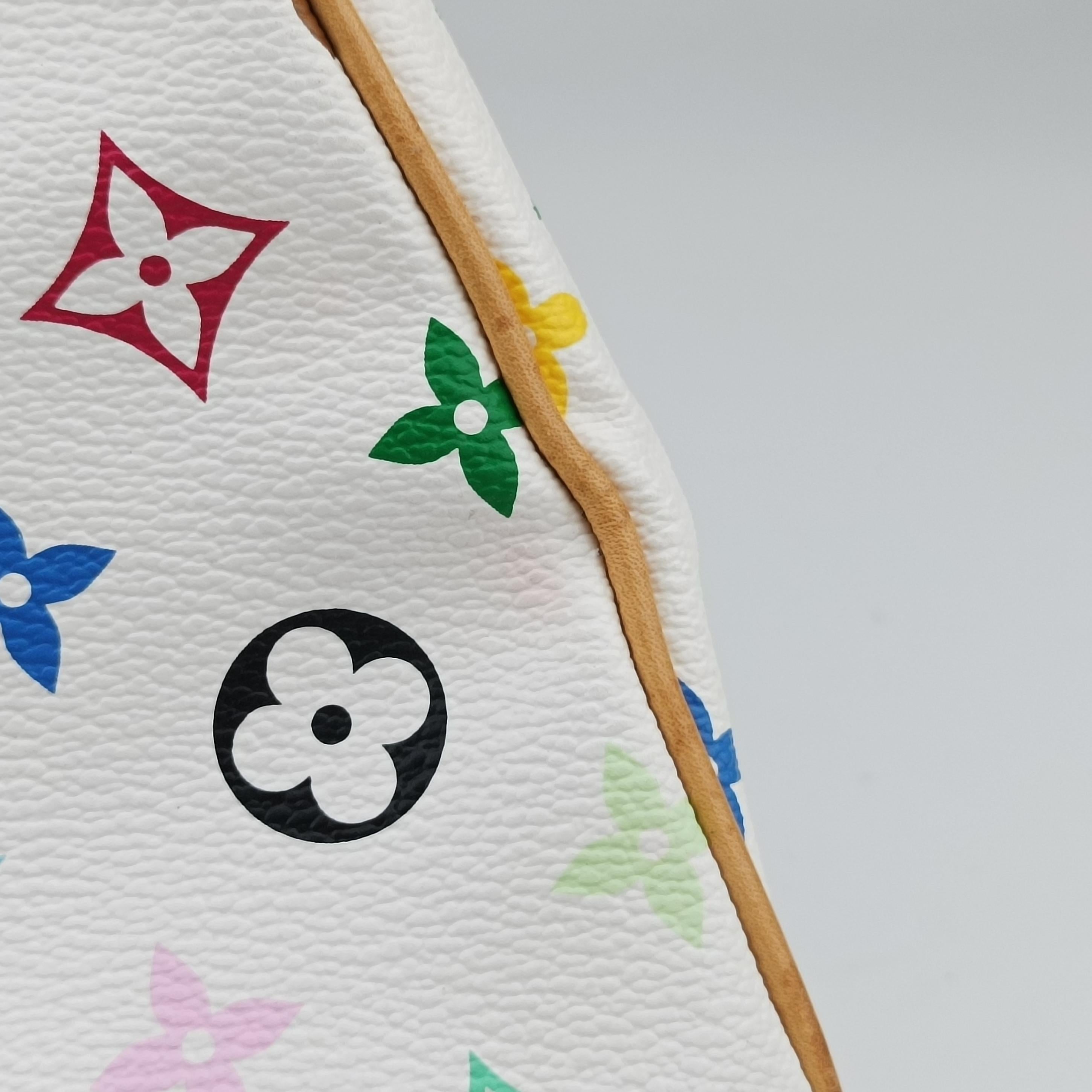 Pre-owned Louis Vuitton AURELIA MM white Monogram Multicolor M40094 shoulderbag | stylenewstar