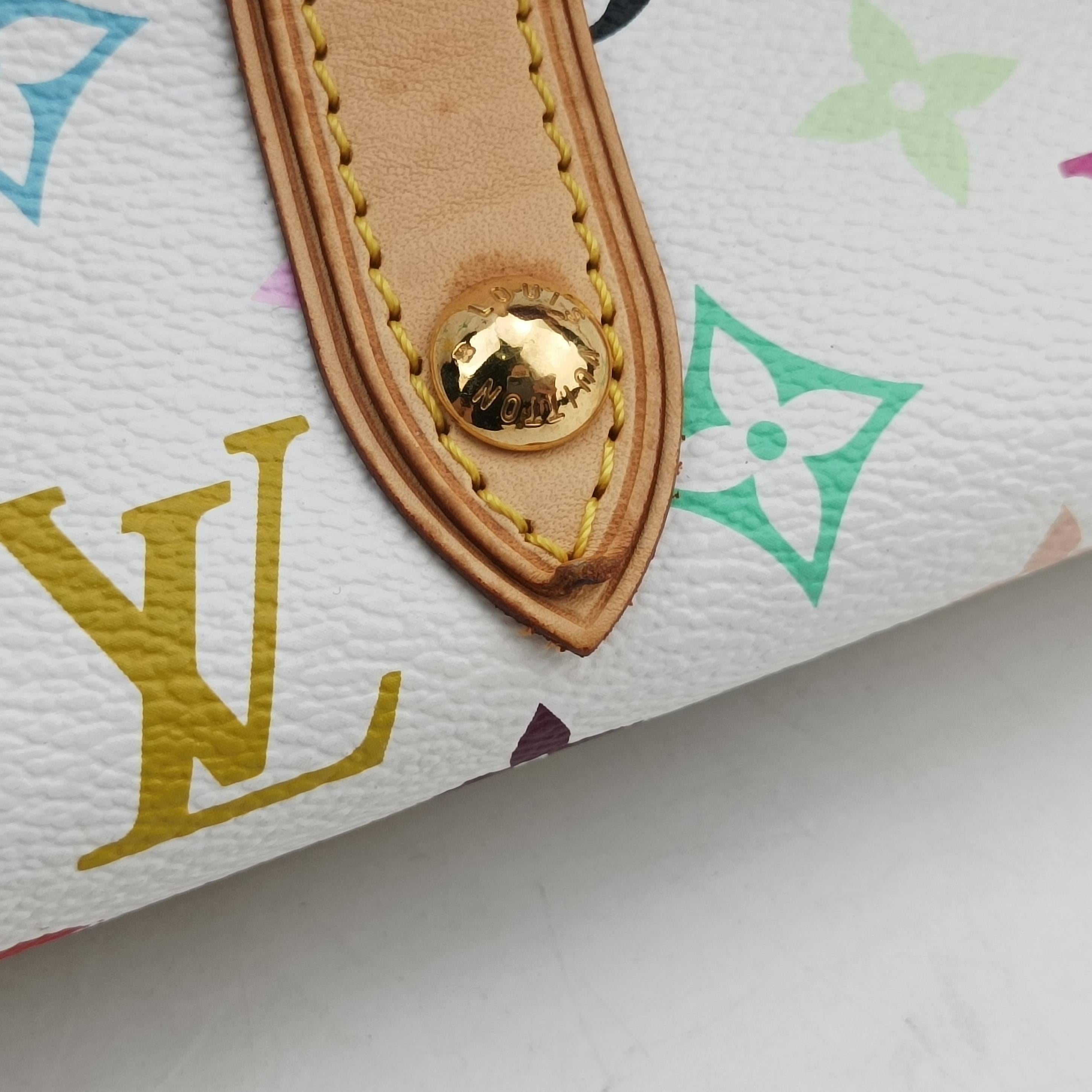 Pre-owned Louis Vuitton AURELIA MM white Monogram Multicolor M40094 shoulderbag | stylenewstar