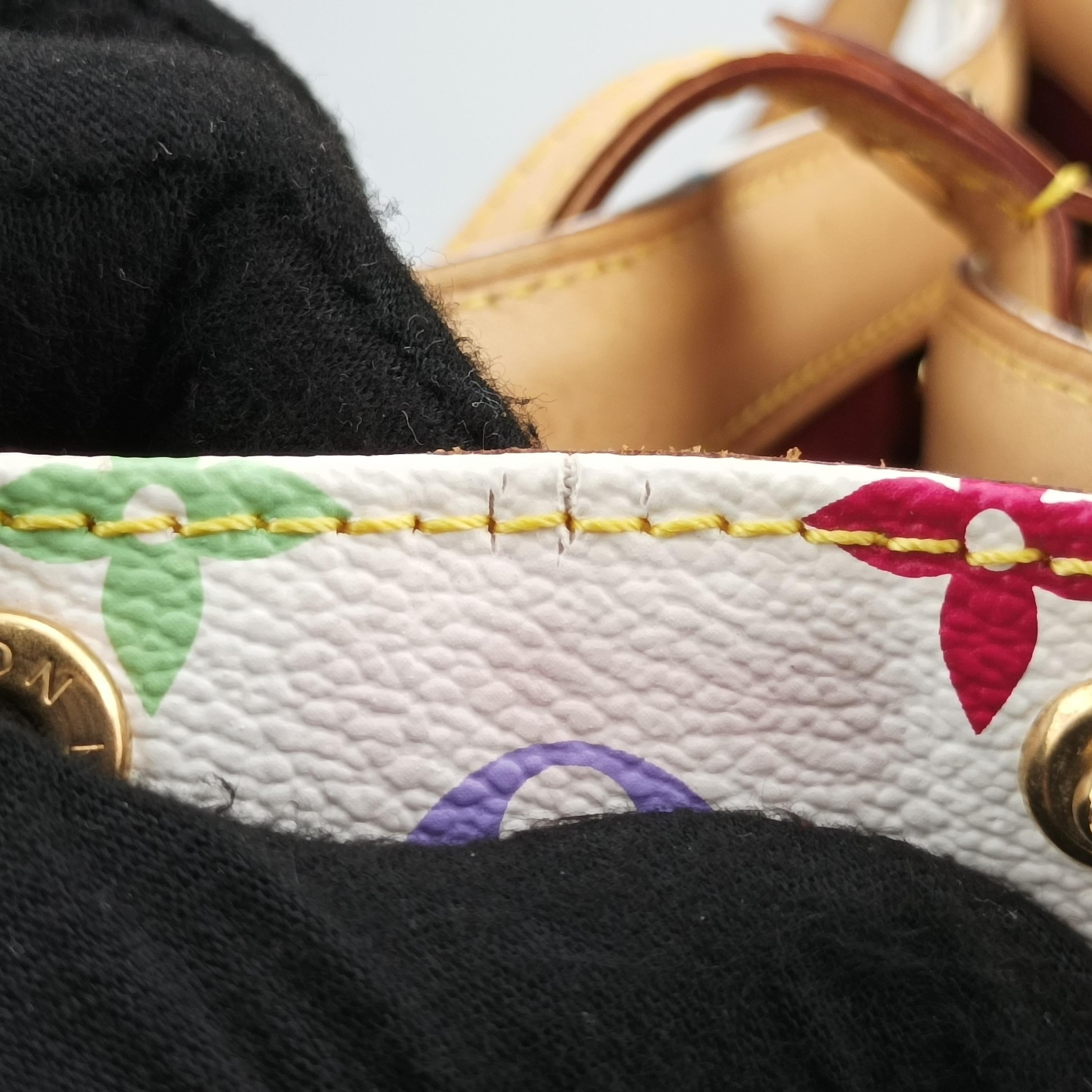 Pre-owned Louis Vuitton AURELIA MM white Monogram Multicolor M40094 shoulderbag | stylenewstar