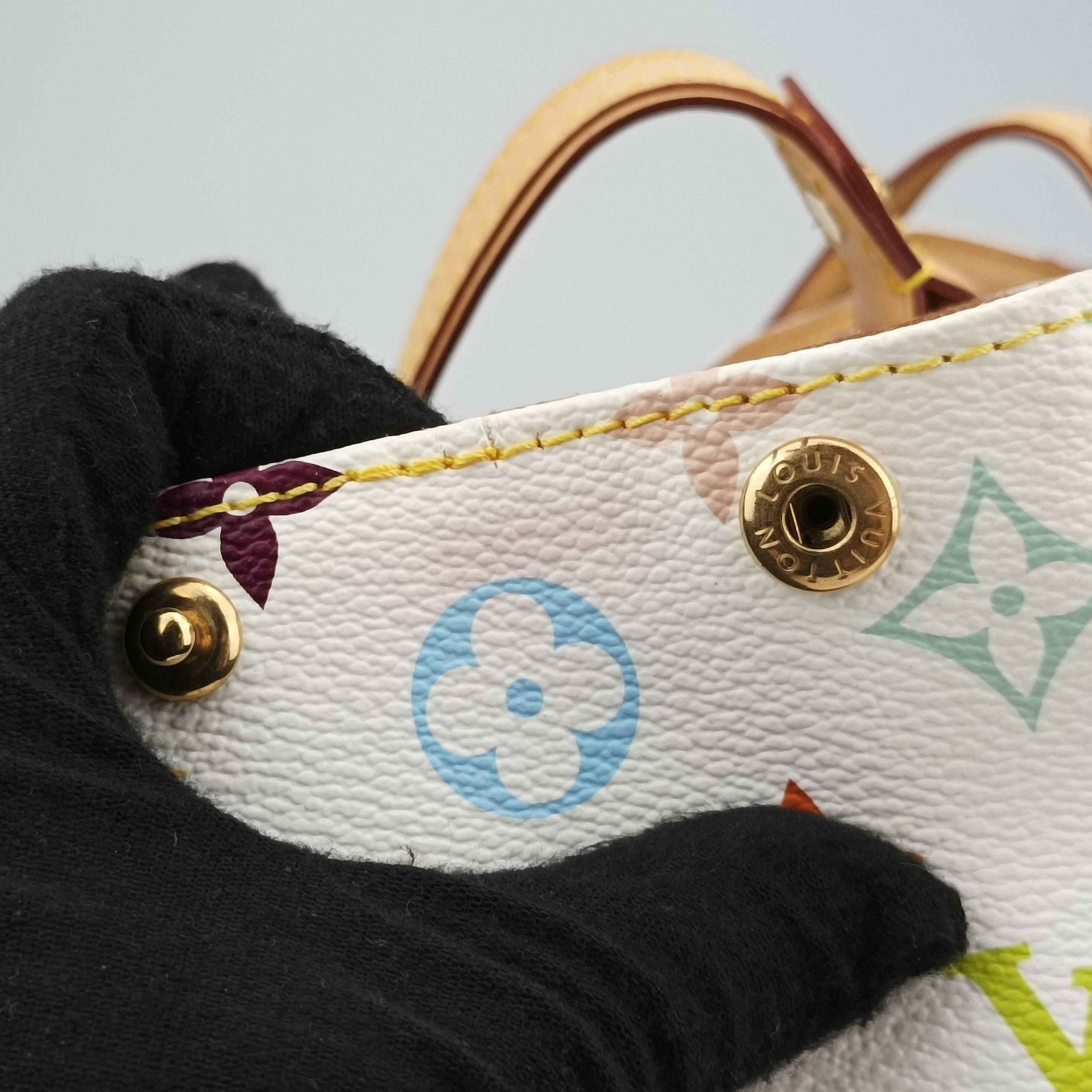 Pre-owned Louis Vuitton AURELIA MM white Monogram Multicolor M40094 shoulderbag | stylenewstar