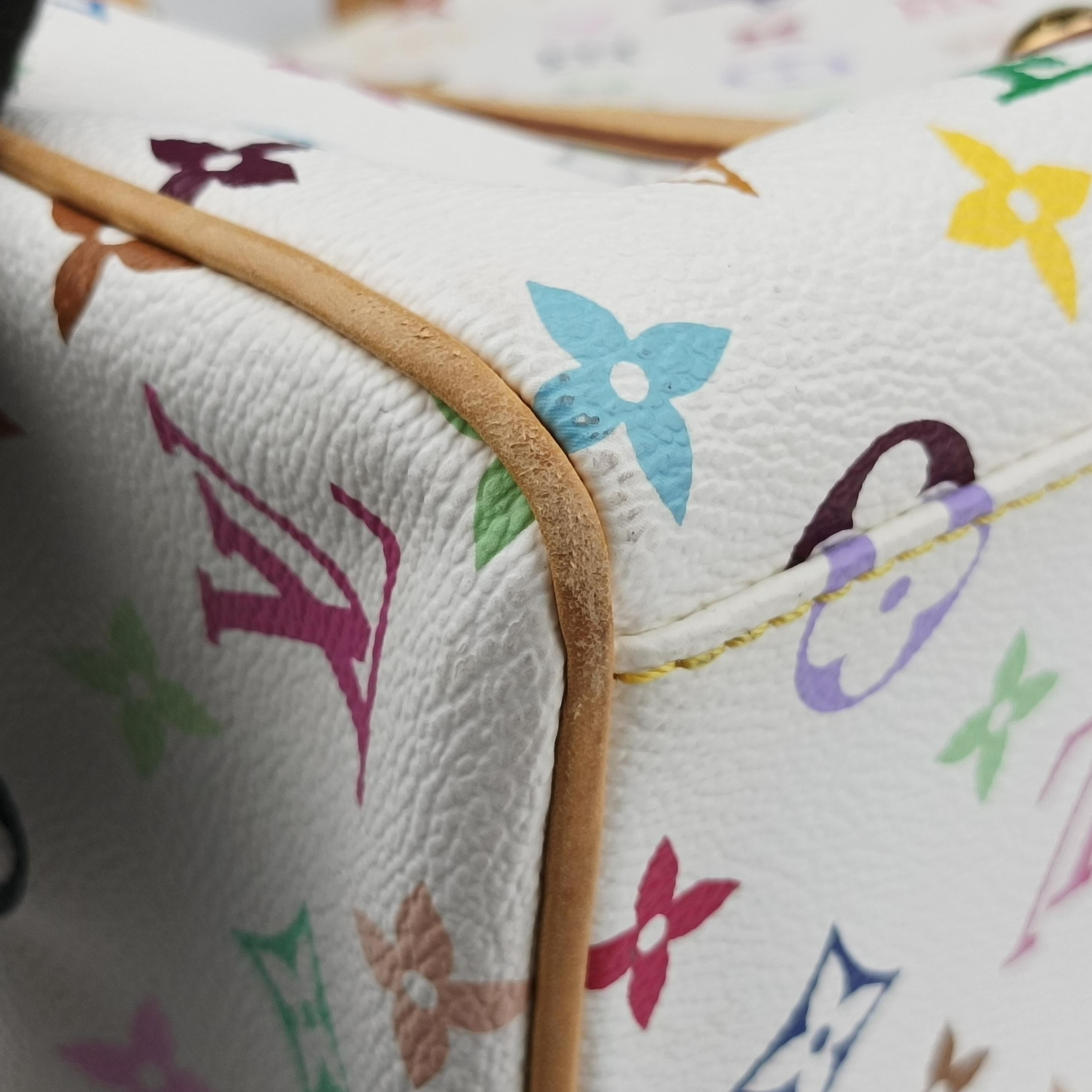 Pre-owned Louis Vuitton AURELIA MM white Monogram Multicolor M40094 shoulderbag | stylenewstar