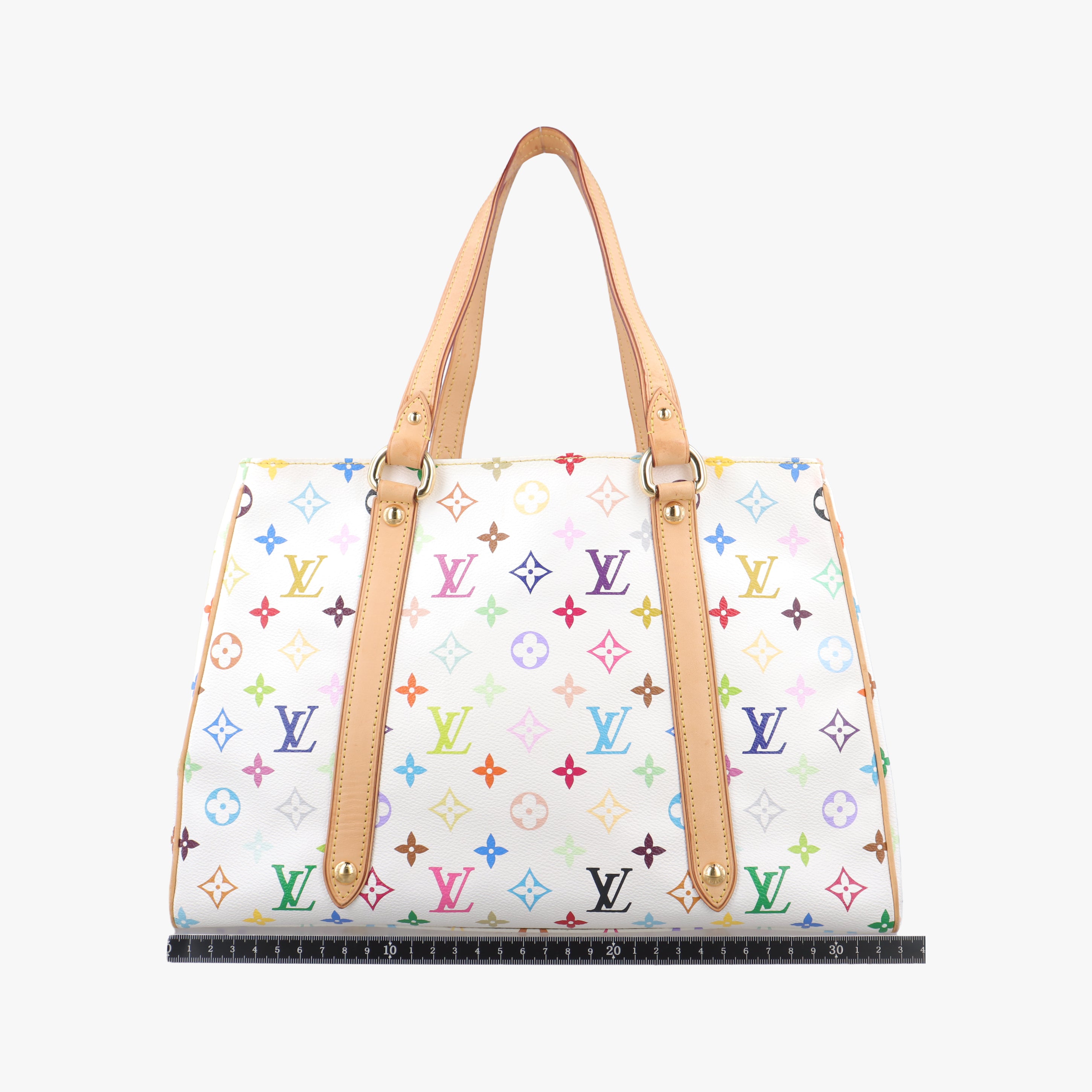 Pre-owned Louis Vuitton AURELIA MM white Monogram Multicolor M40094 shoulderbag | stylenewstar