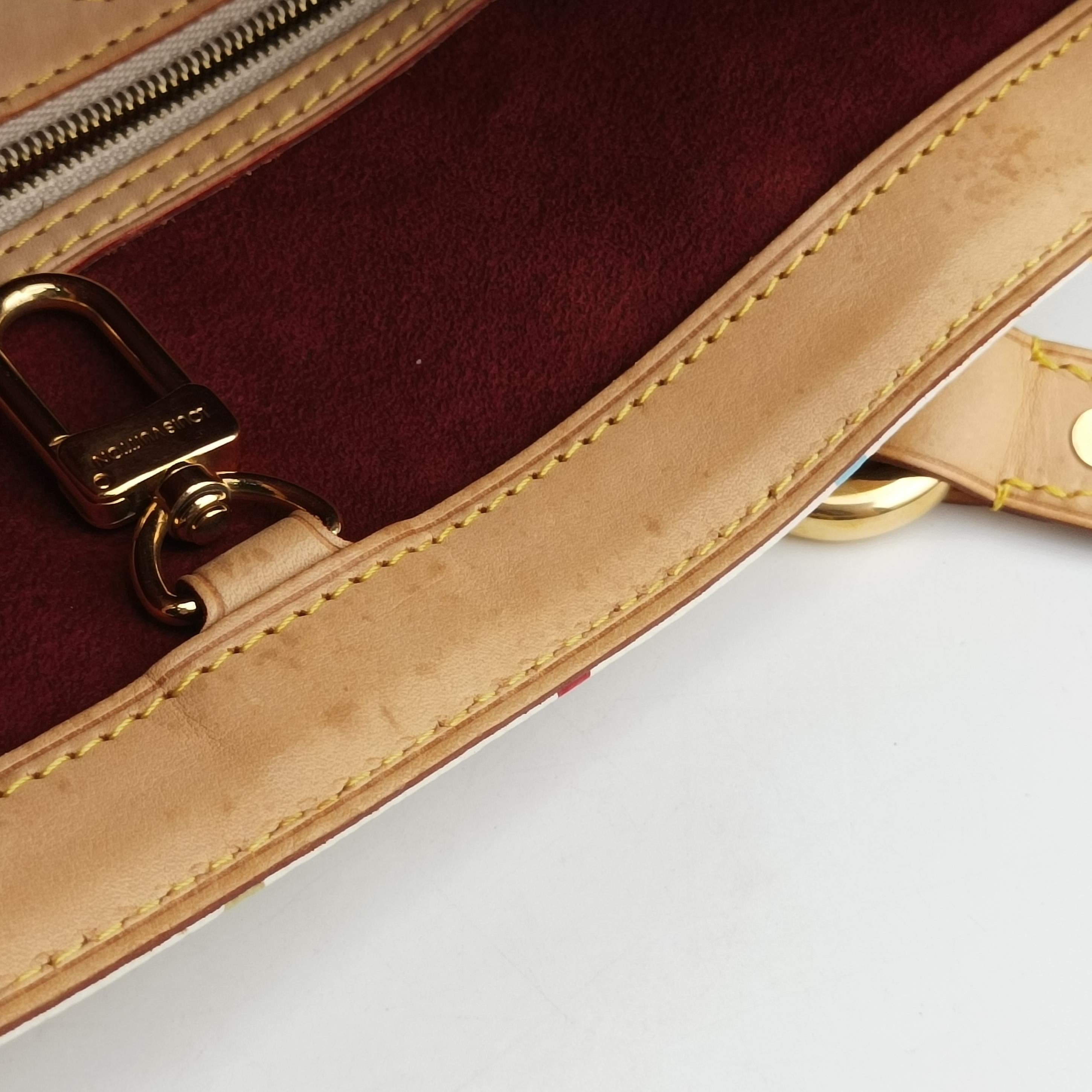 Pre-owned Louis Vuitton AURELIA MM white Monogram Multicolor M40094 shoulderbag | stylenewstar
