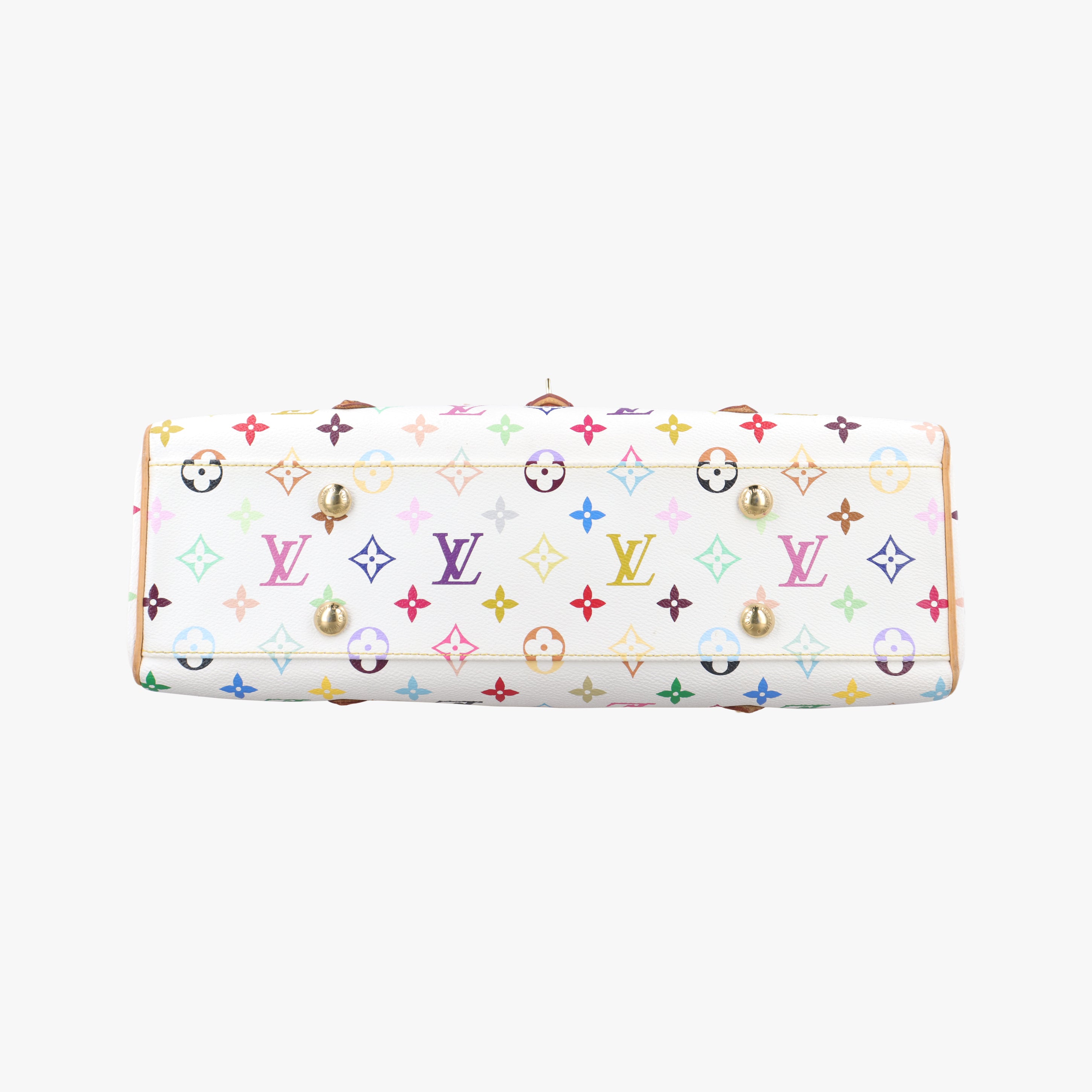 Pre-owned Louis Vuitton AURELIA MM white Monogram Multicolor M40094 shoulderbag | stylenewstar