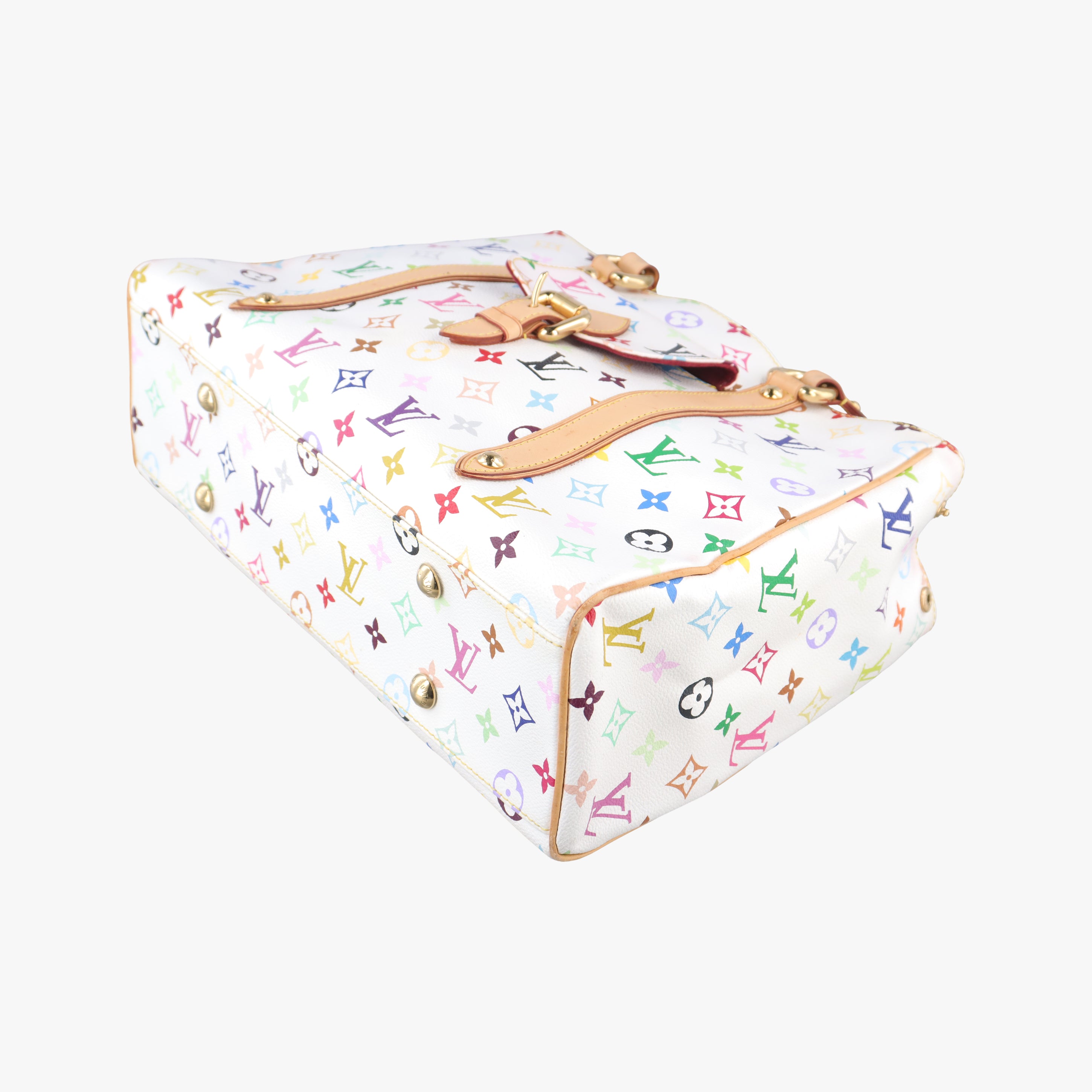 Pre-owned Louis Vuitton AURELIA MM white Monogram Multicolor M40094 shoulderbag | stylenewstar