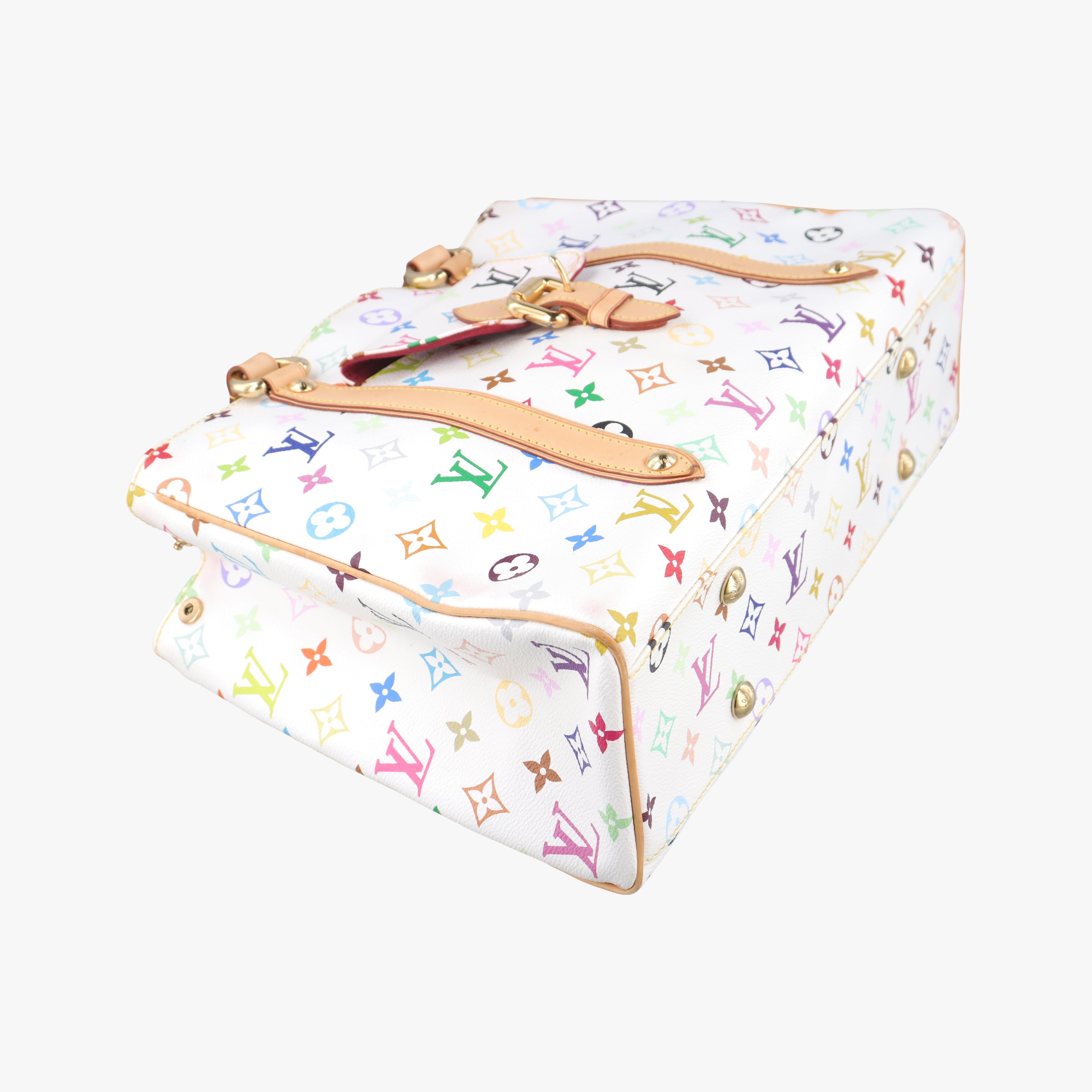 Pre-owned Louis Vuitton AURELIA MM white Monogram Multicolor M40094 shoulderbag | stylenewstar