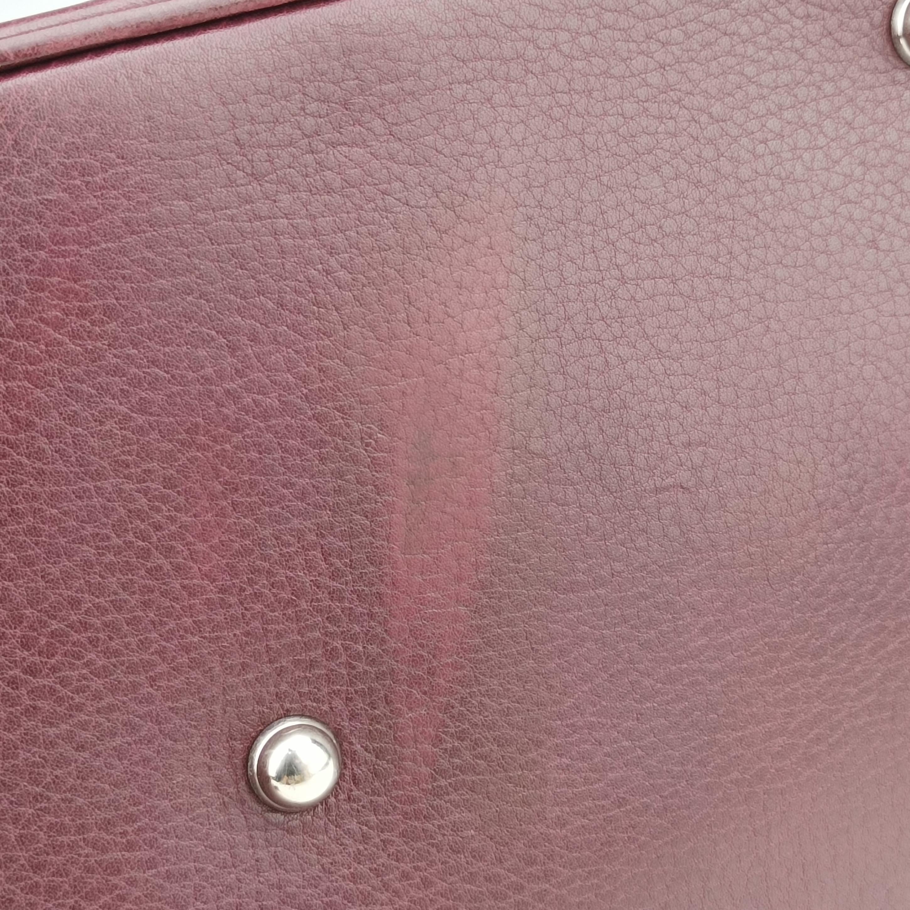 Pre-owned Gucci New Bamboo Tassel khaki×burgundy Leather × fabric 246860 handbag | stylenewstar
