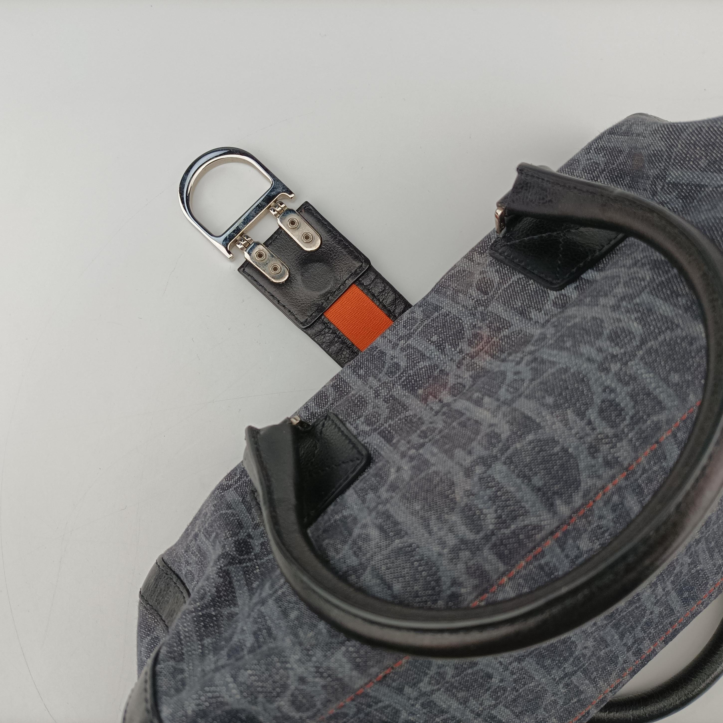 Secondhand Christian Dior Flight Line Trotter navy×Multicolour canvas  handbag | stylenewstar