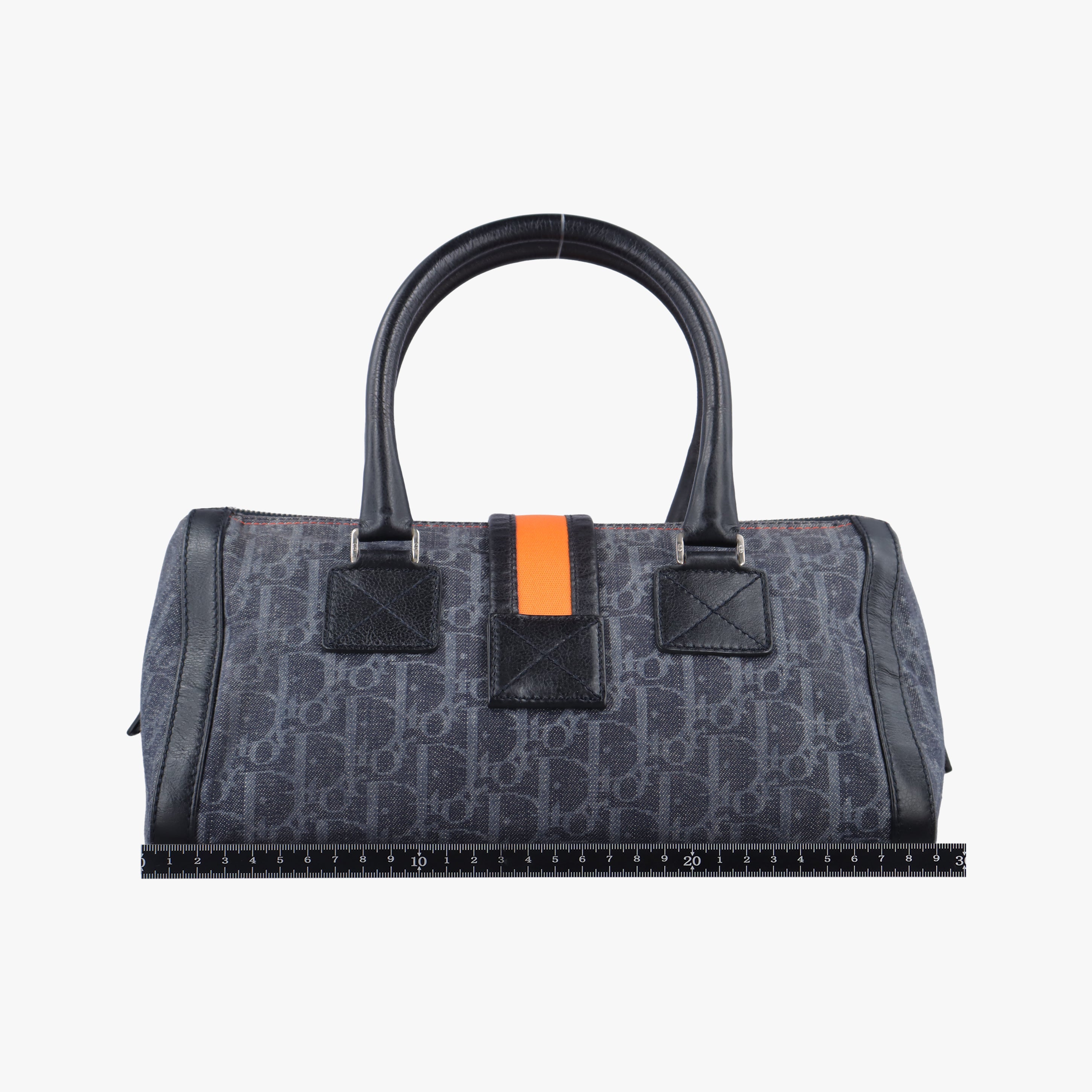 Secondhand Christian Dior Flight Line Trotter navy×Multicolour canvas  handbag | stylenewstar