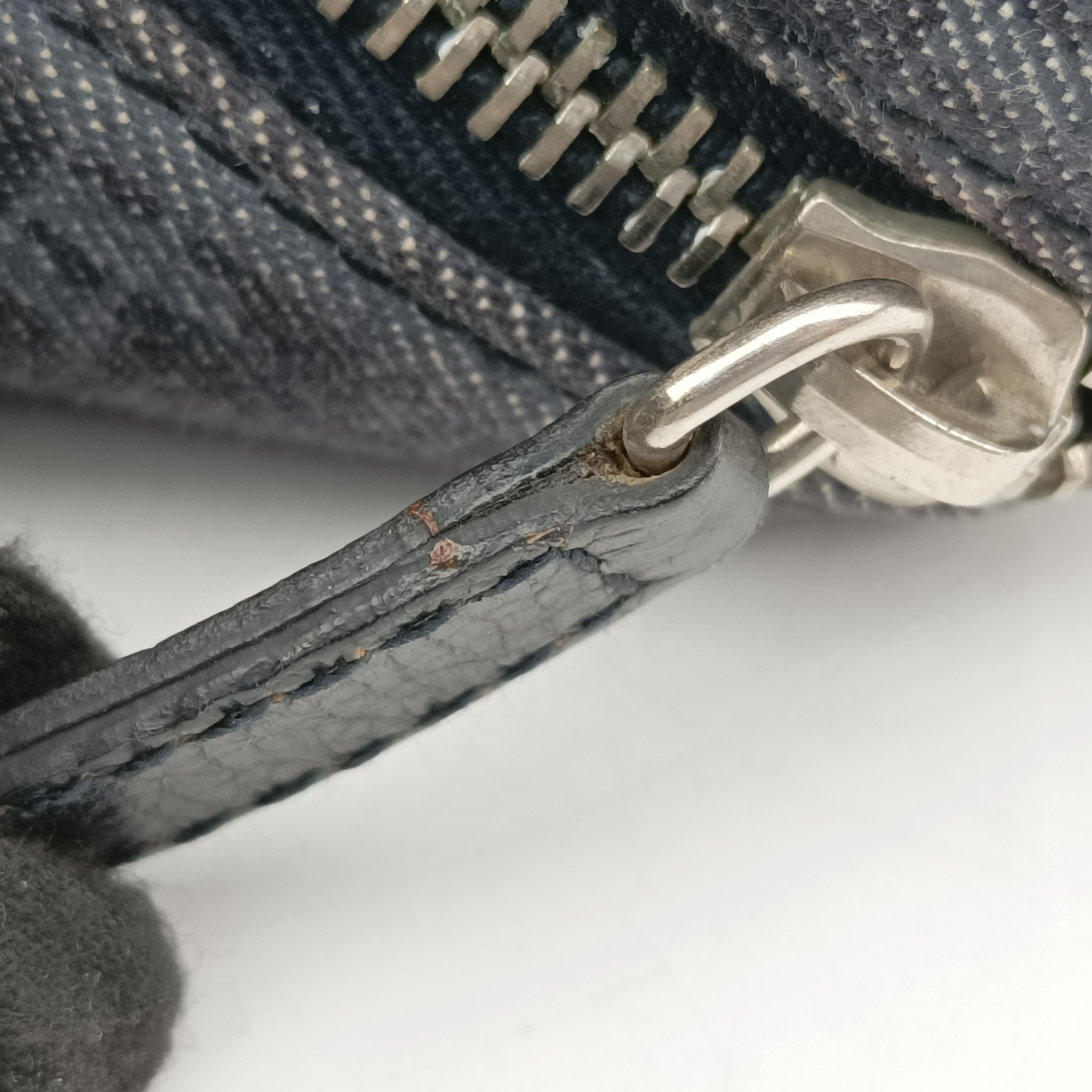 Secondhand Christian Dior Flight Line Trotter navy×Multicolour canvas  handbag | stylenewstar