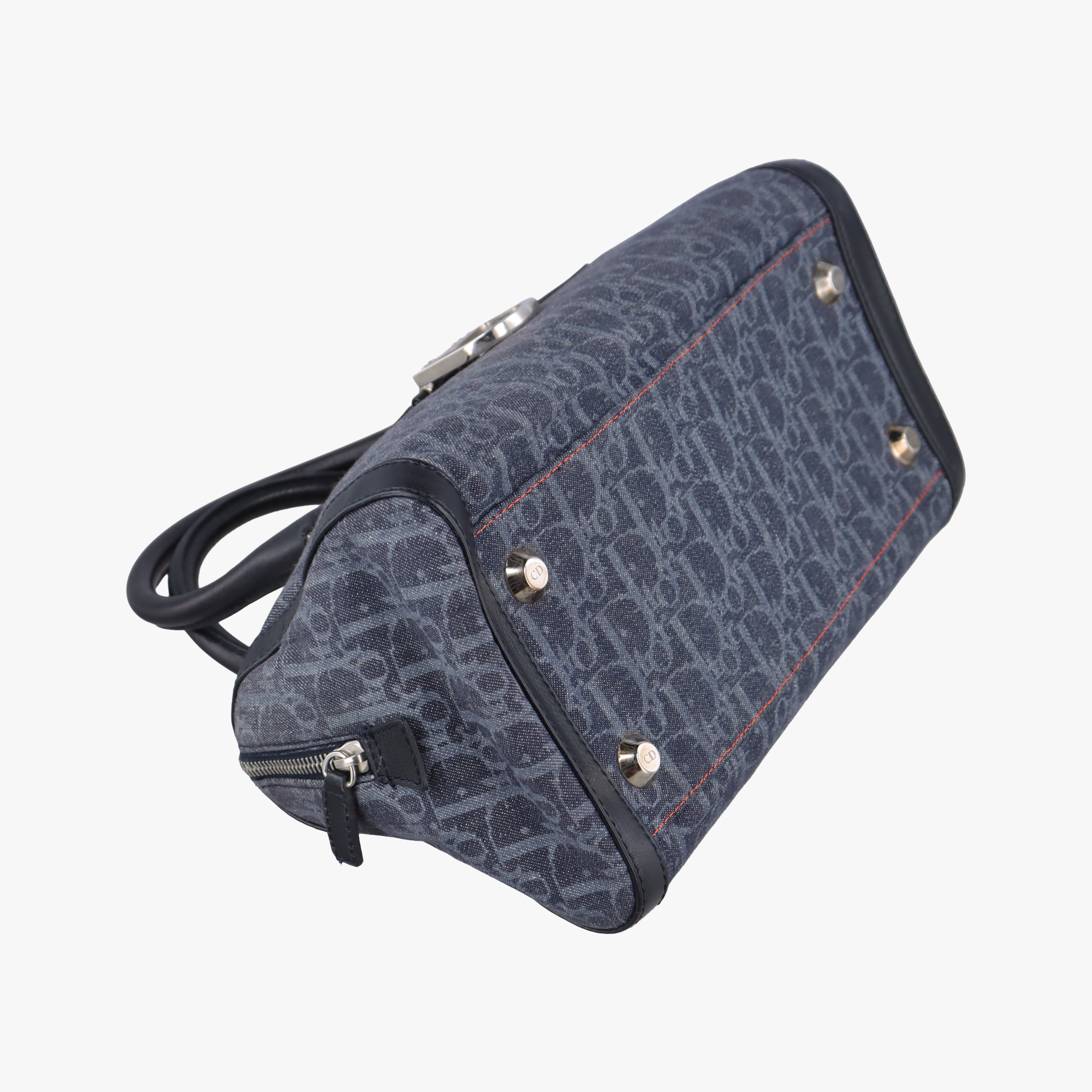 Secondhand Christian Dior Flight Line Trotter navy×Multicolour canvas  handbag | stylenewstar