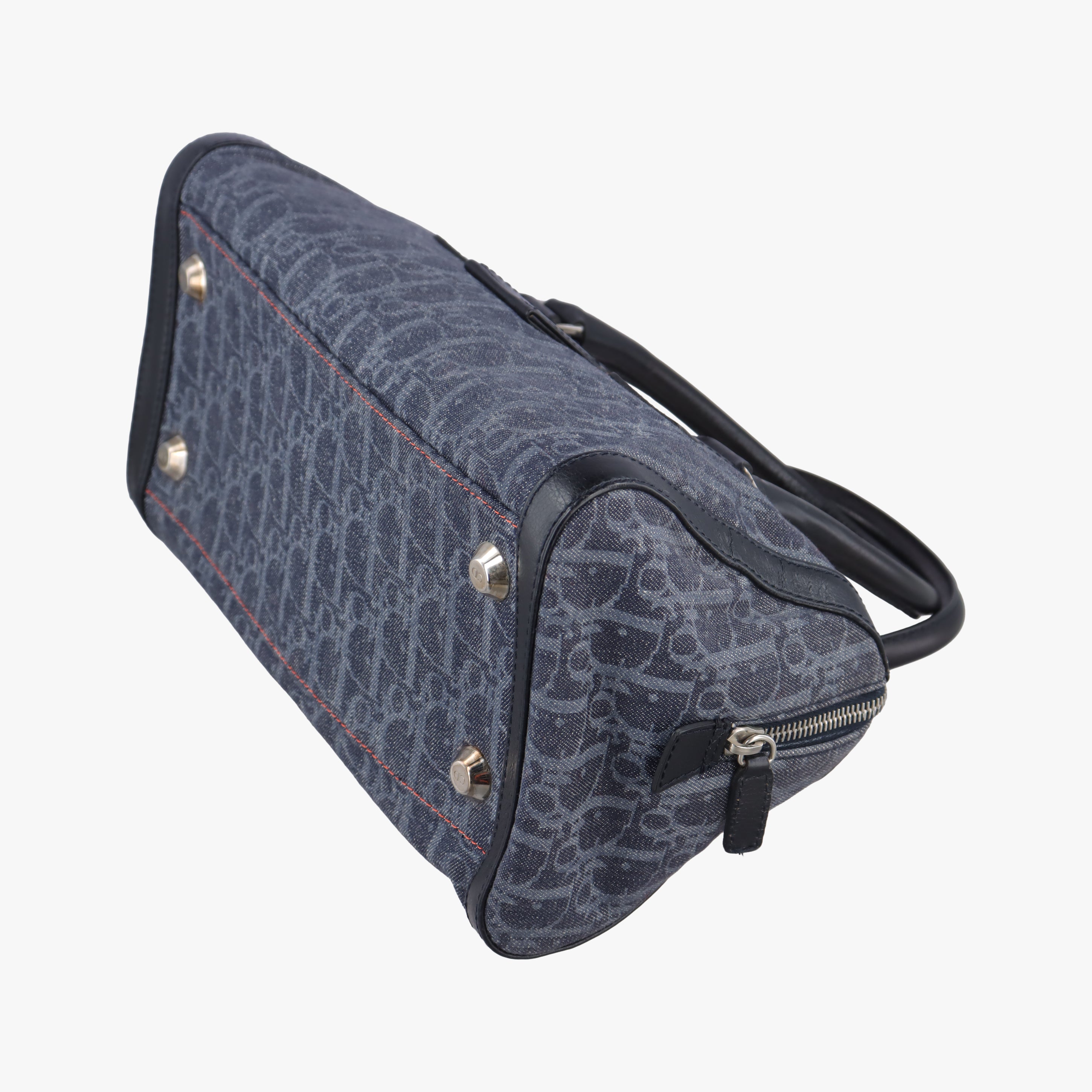 Secondhand Christian Dior Flight Line Trotter navy×Multicolour canvas  handbag | stylenewstar