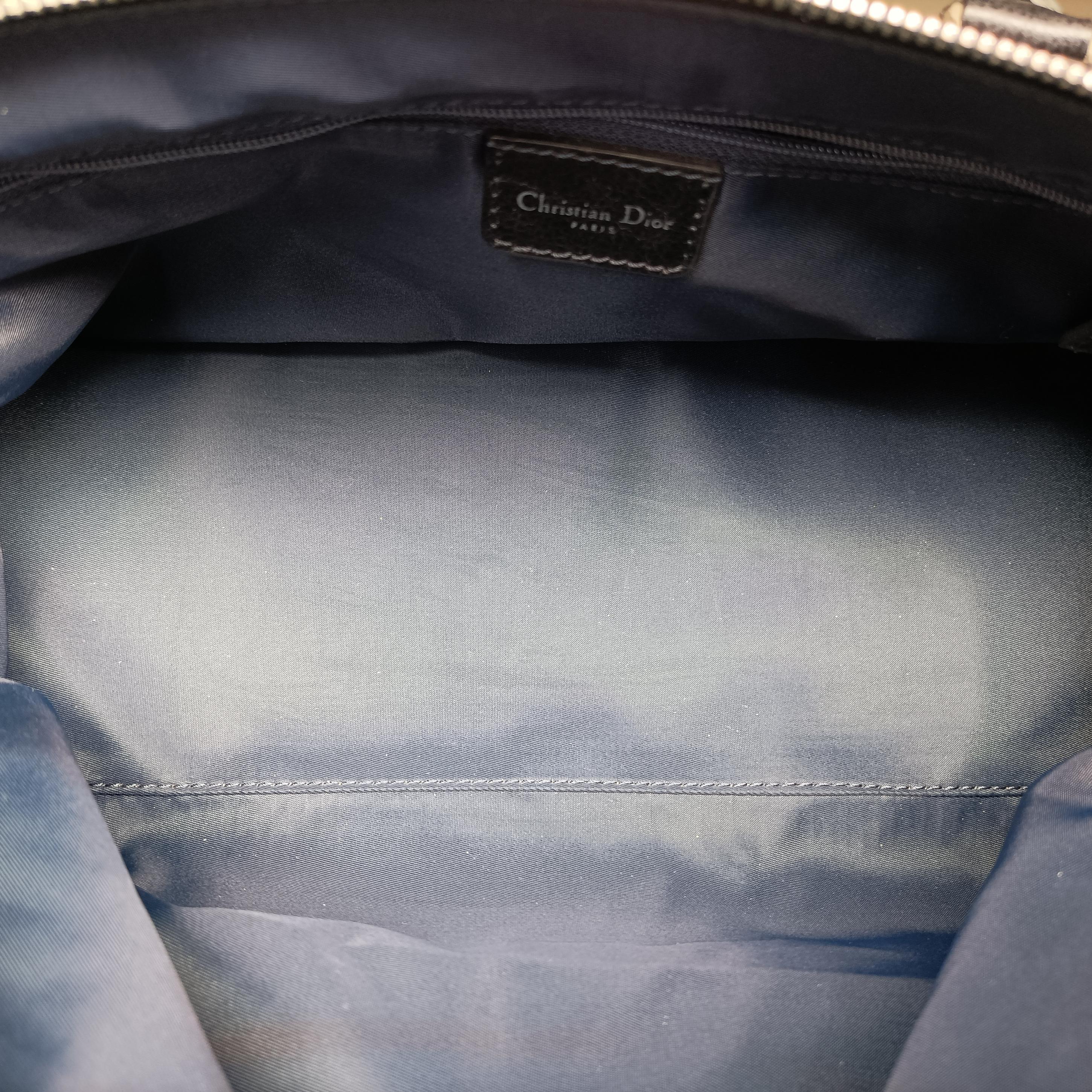 Secondhand Christian Dior Flight Line Trotter navy×Multicolour canvas  handbag | stylenewstar
