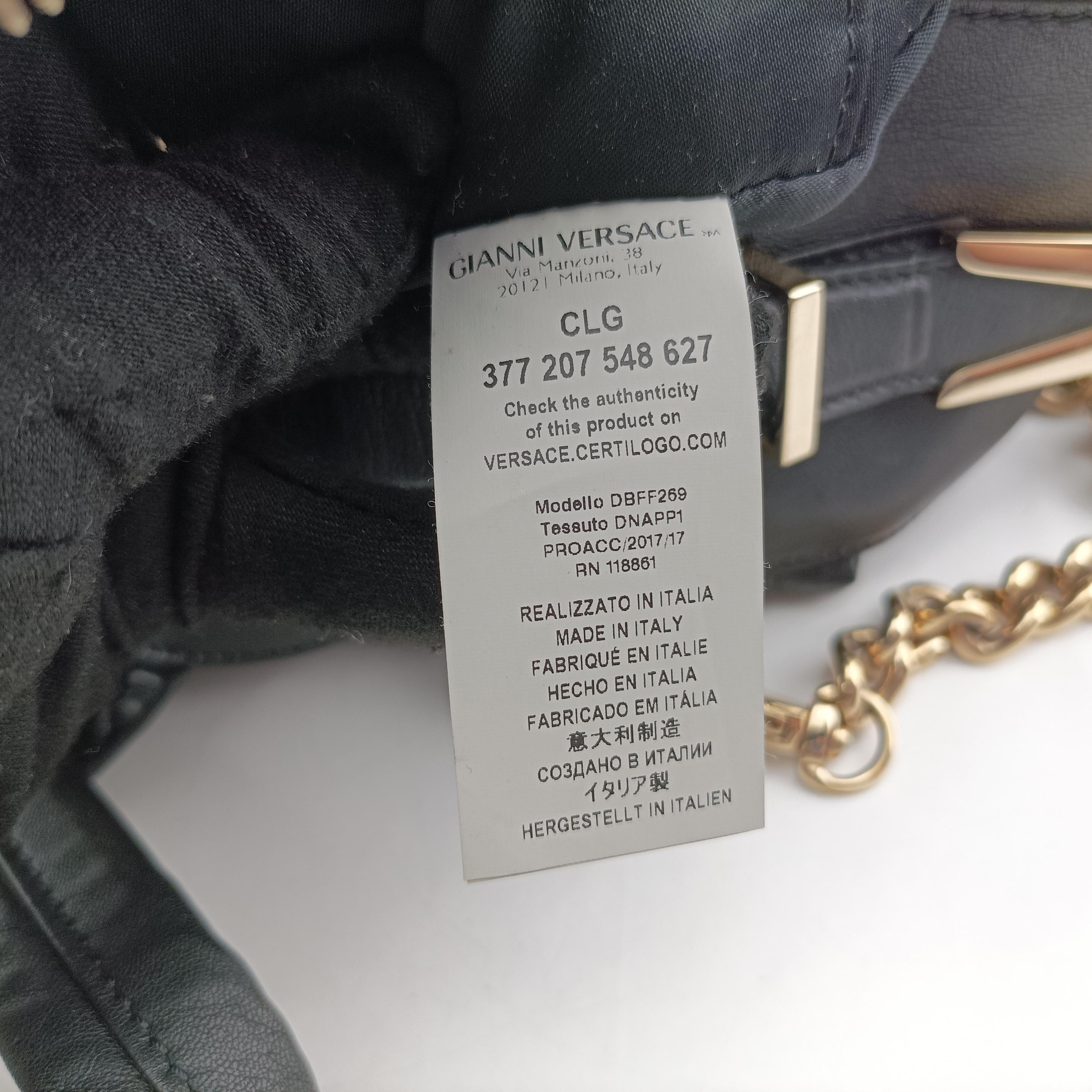 Secondhand VERSACE La Medusa Black Leather  backpack/rucksack | stylenewstar