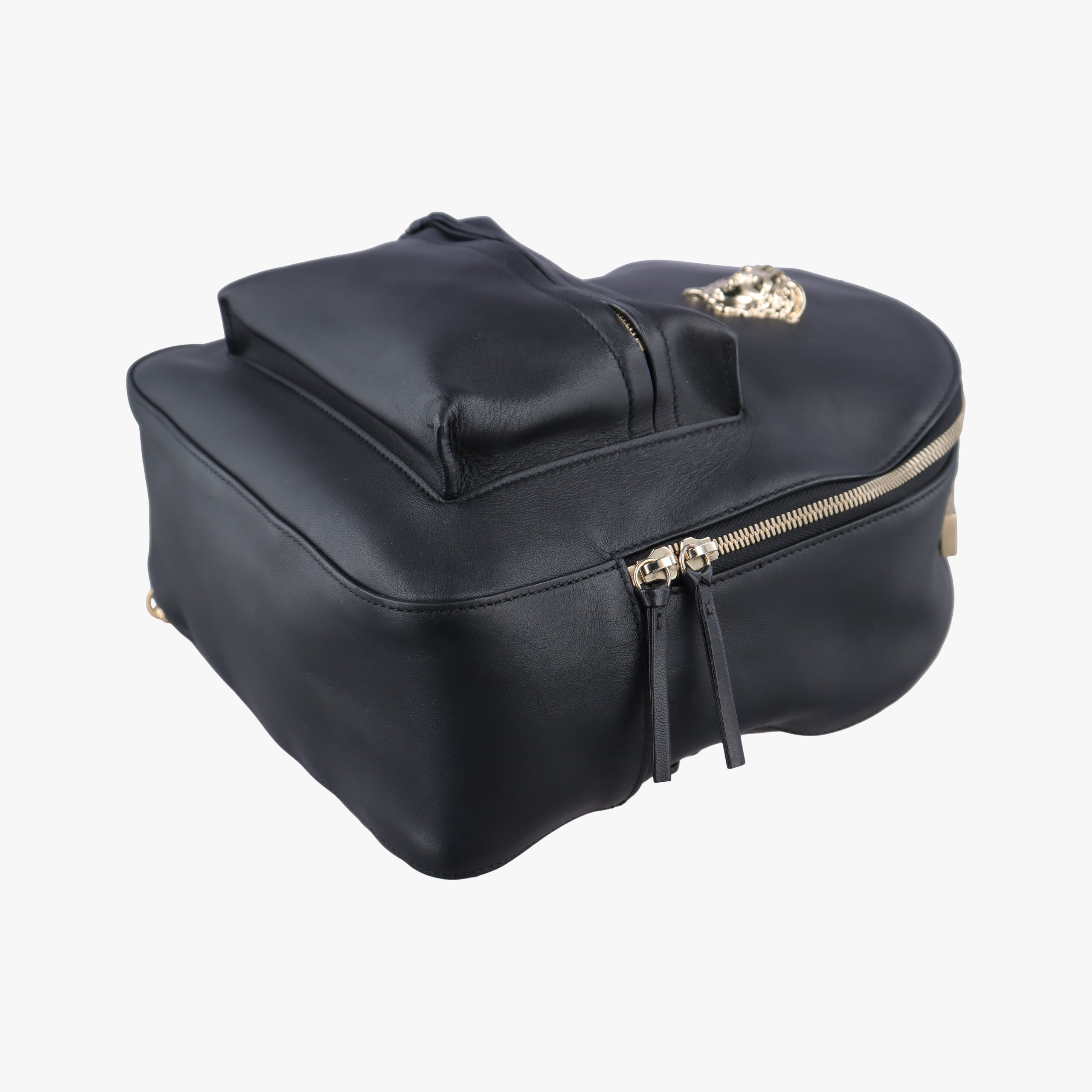 Secondhand VERSACE La Medusa Black Leather  backpack/rucksack | stylenewstar