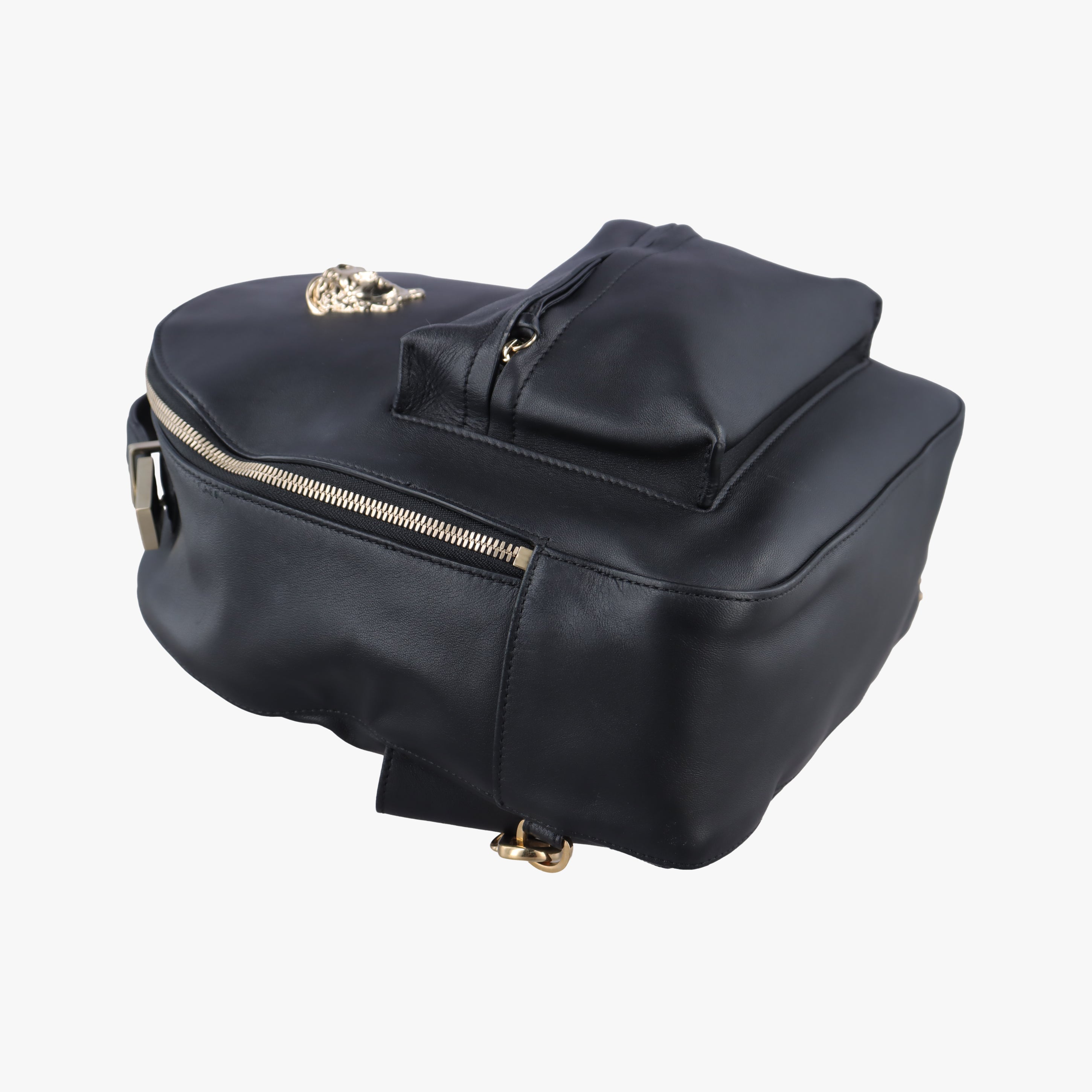 Secondhand VERSACE La Medusa Black Leather  backpack/rucksack | stylenewstar